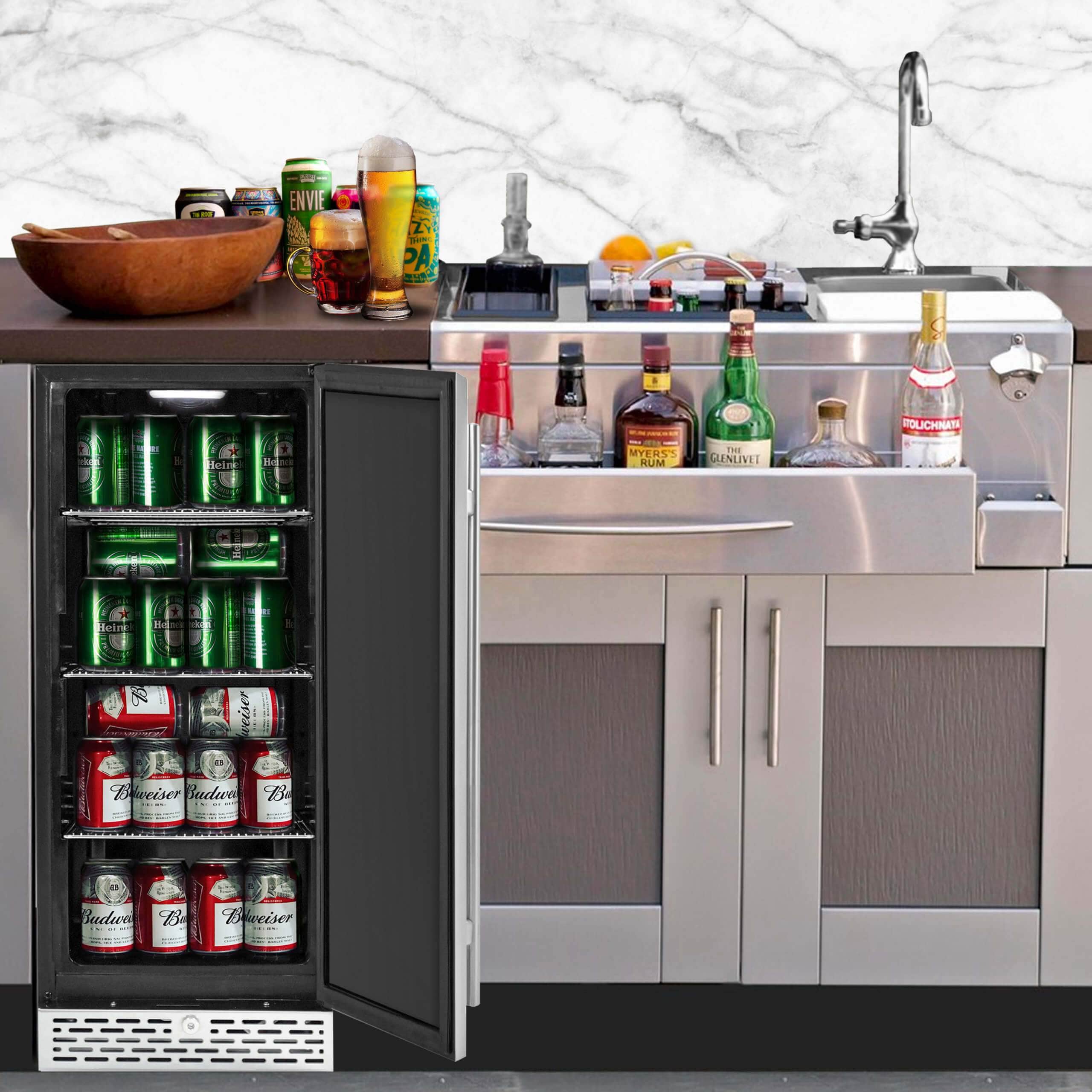 Whynter 2.9 cu. ft. Beer Keg Froster Beverage Refrigerator with Digital Controls BEF-286SB I Luxury Appliances Direct