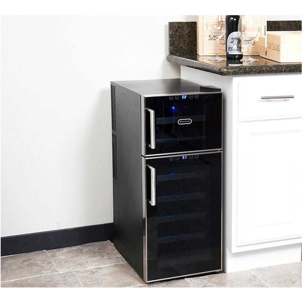 Whynter 21 Bottle Dual Temperature Zone
Touch Control Freestanding Wine Cooler WC-212BD I Luxury Appliances Direct