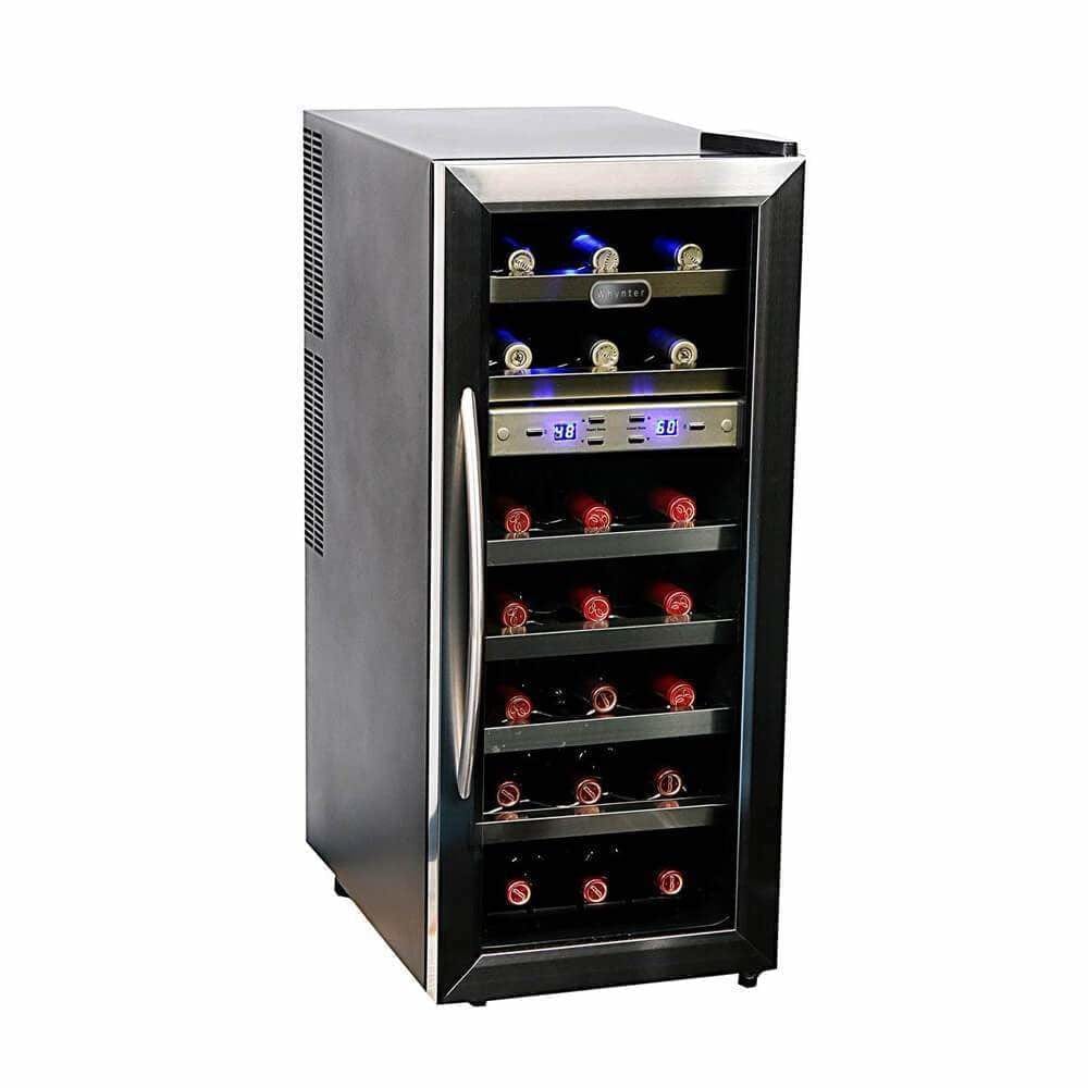 Whynter 21 Bottle Dual Temperature Zone Wine Cooler WC-211DZ I Luxury Appliances Direct