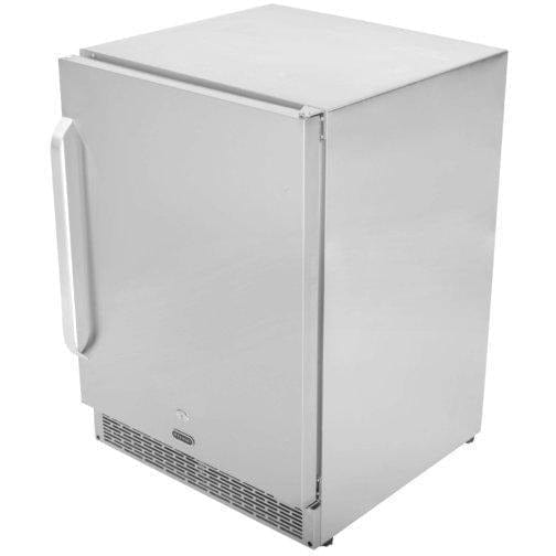Whynter 24" Built-in Outdoor 5.3 cu.ft. Beverage Refrigerator Cooler Full Stainless Steel Exterior with Lock and Caster Wheels BOR-53024-SSW I Luxury Appliances Direct