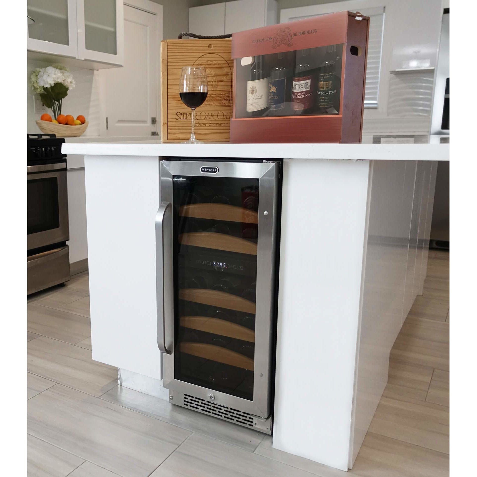 Whynter 28 bottle Dual Temperature Zone Built-In Wine Refrigerator BWR-281DZ I Luxury Appliances Direct