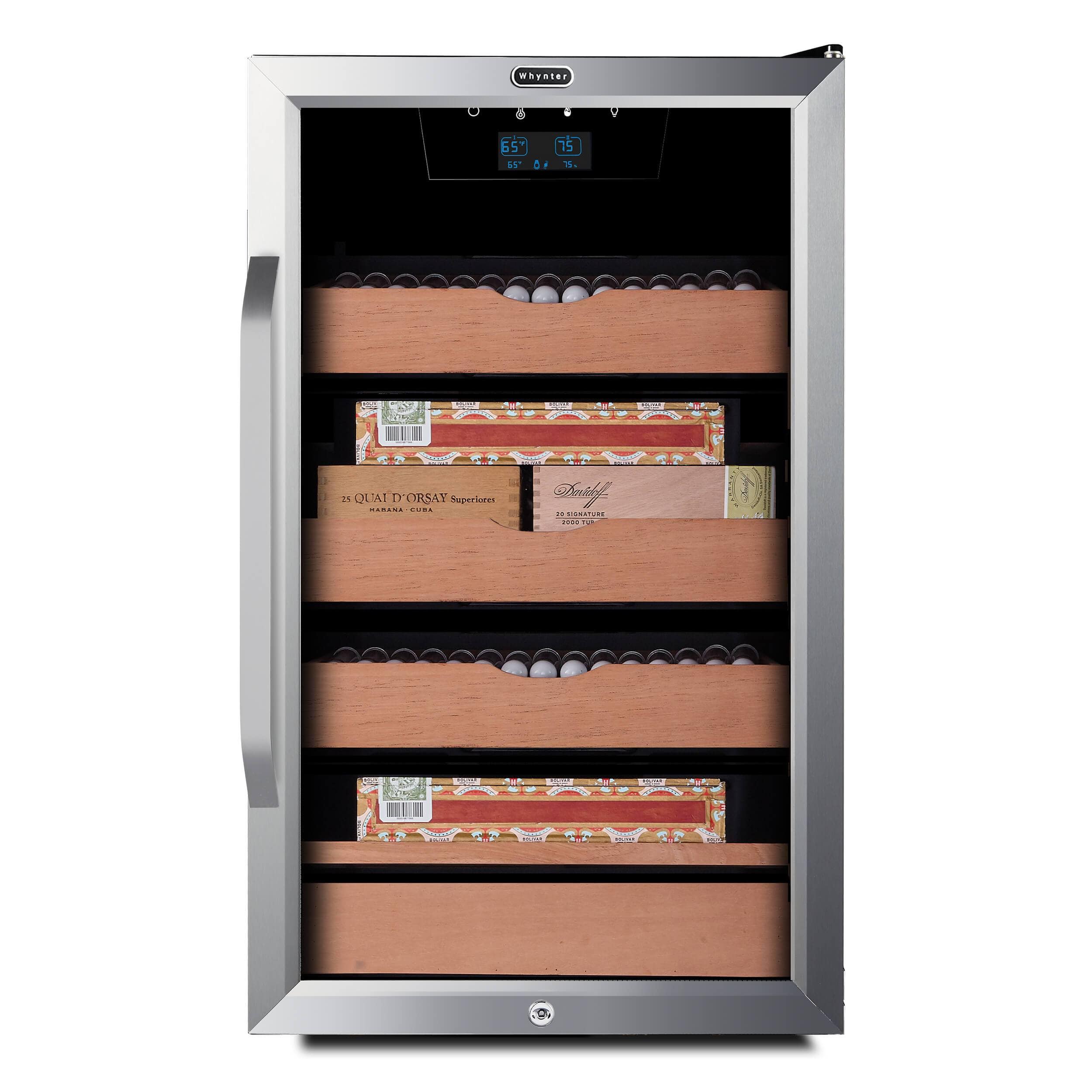 Whynter 4.2 cu.ft. Cigar Cabinet Cooler Humidor CHC-421HC I Luxury Appliances Direct