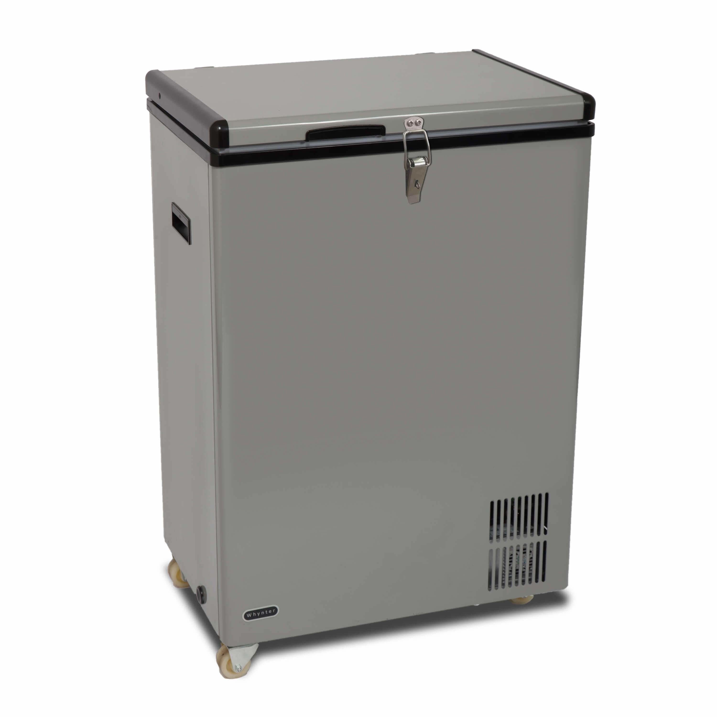 Whynter 95 Quart Portable Wheeled Freezer with Door Alert and 12v Option FM-951GW I Luxury Appliances Direct