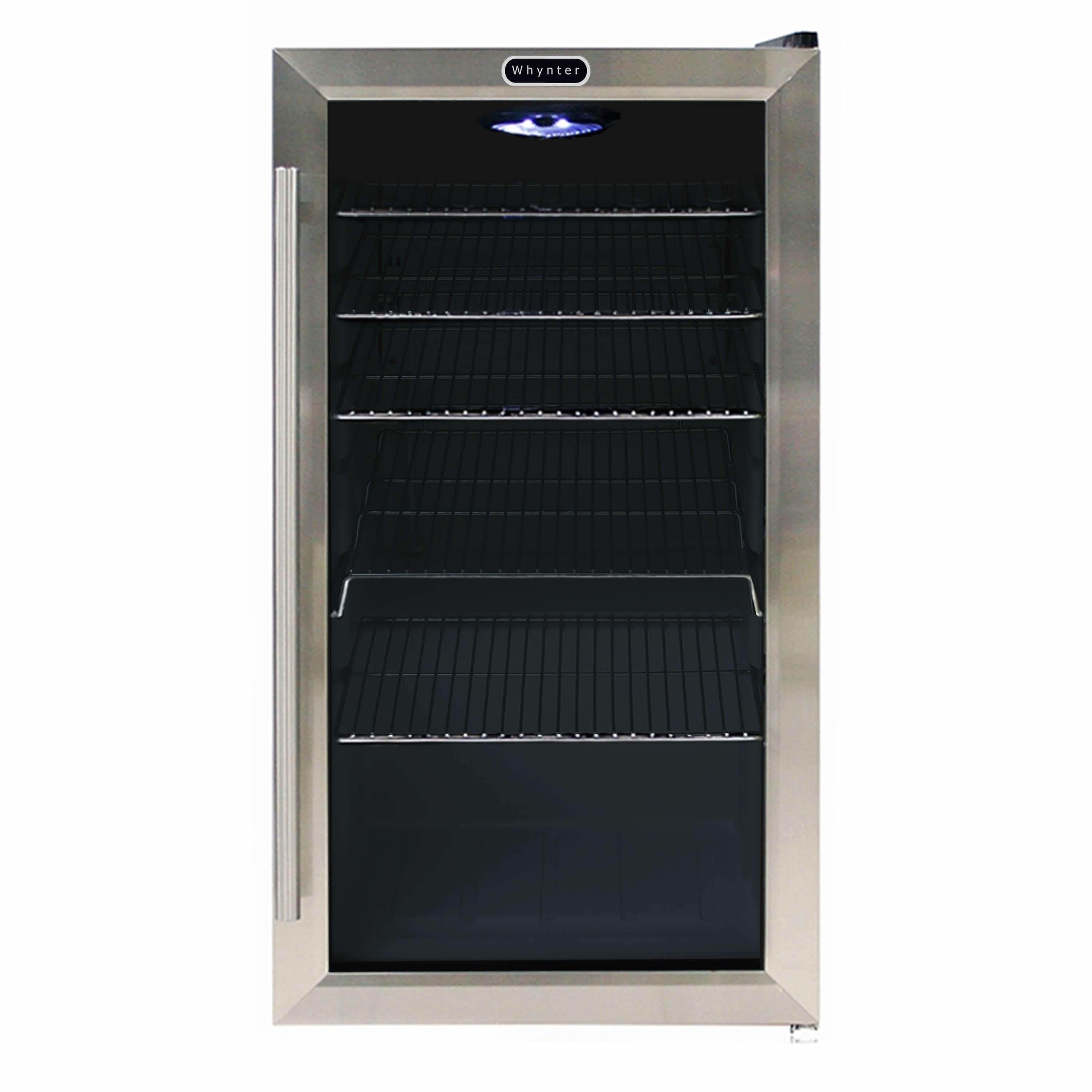 Whynter Beverage Refrigerator - Stainless Steel with internal fan BR-130SB I Luxury Appliances Direct