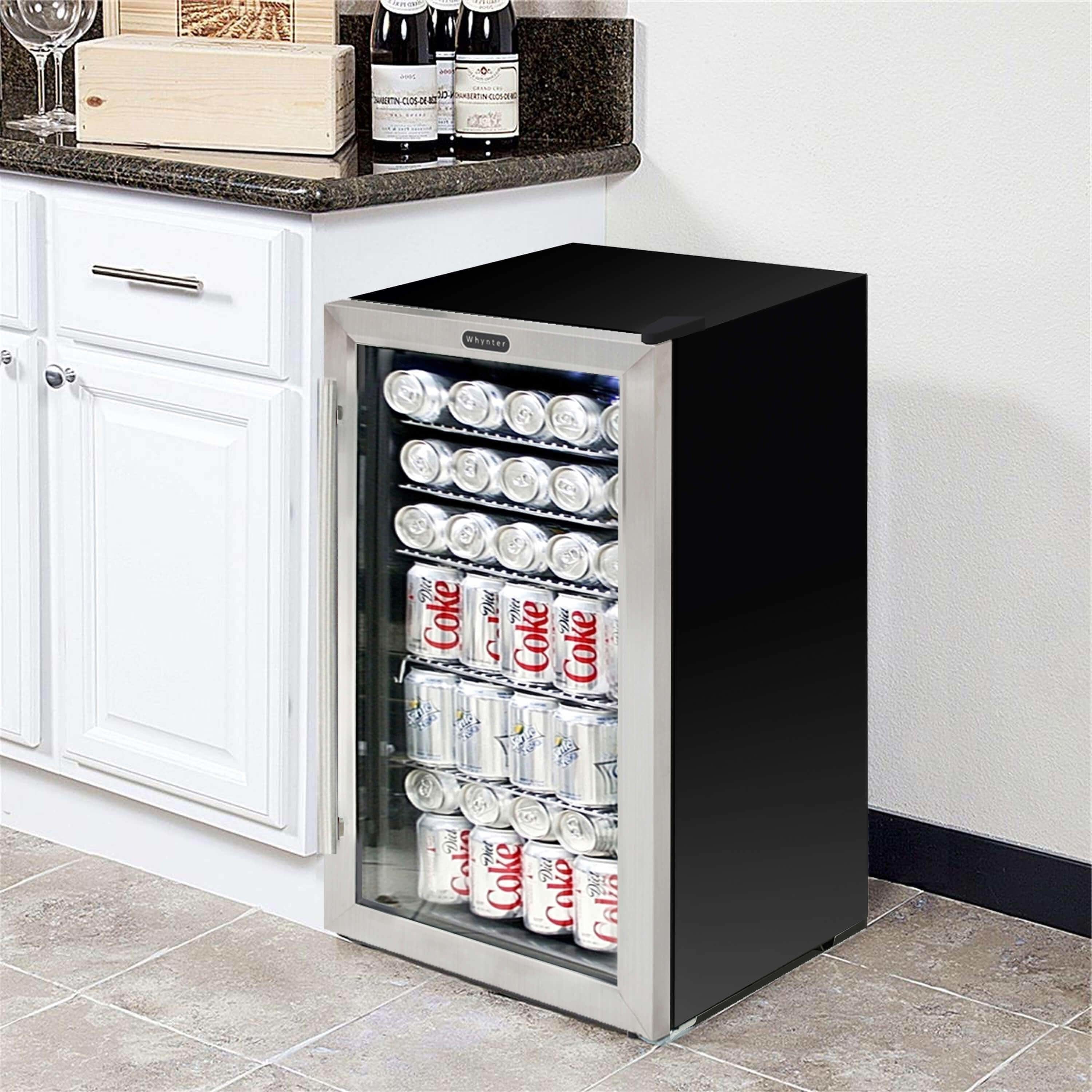Whynter Beverage Refrigerator - Stainless Steel with internal fan BR-130SB I Luxury Appliances Direct