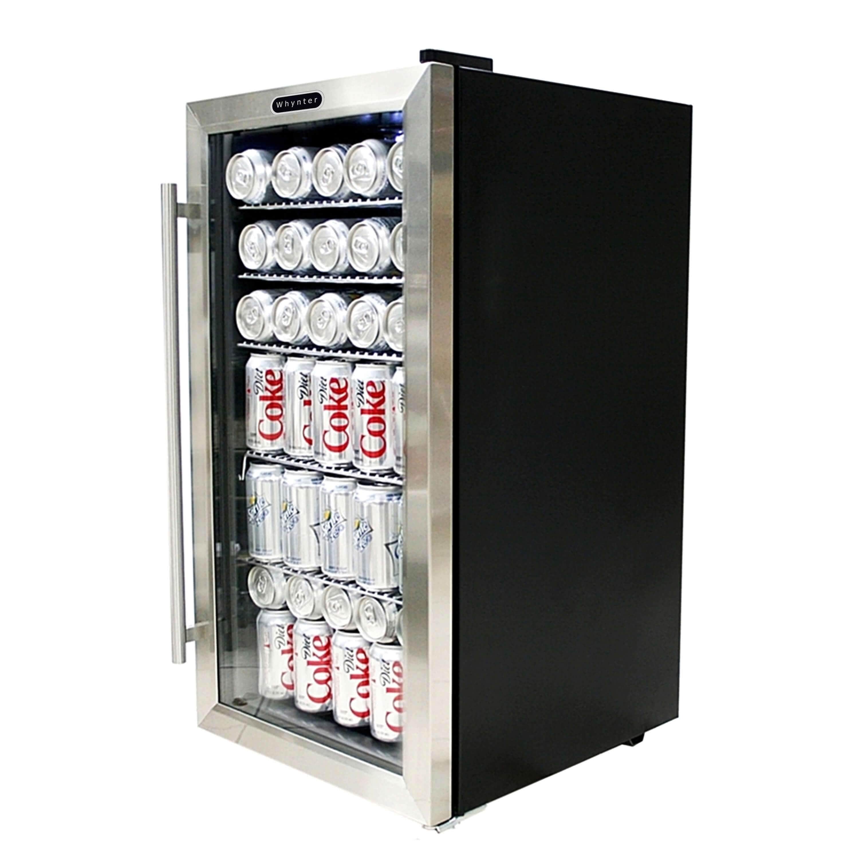 Whynter Beverage Refrigerator - Stainless Steel with internal fan BR-130SB I Luxury Appliances Direct