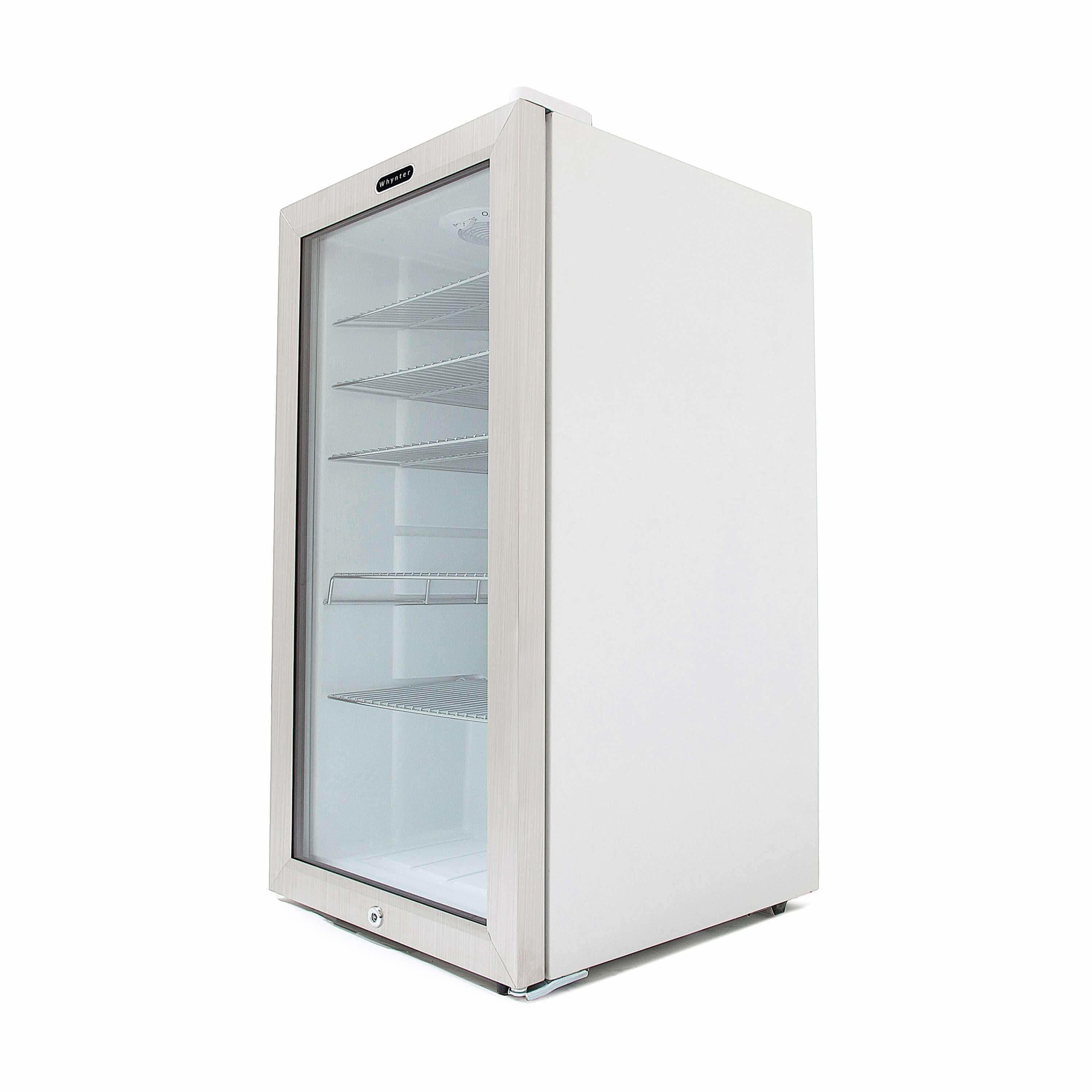 Whynter Beverage Refrigerator With Lock - Stainless Steel 120 Can Capacity BR-128WS I Luxury Appliances Direct