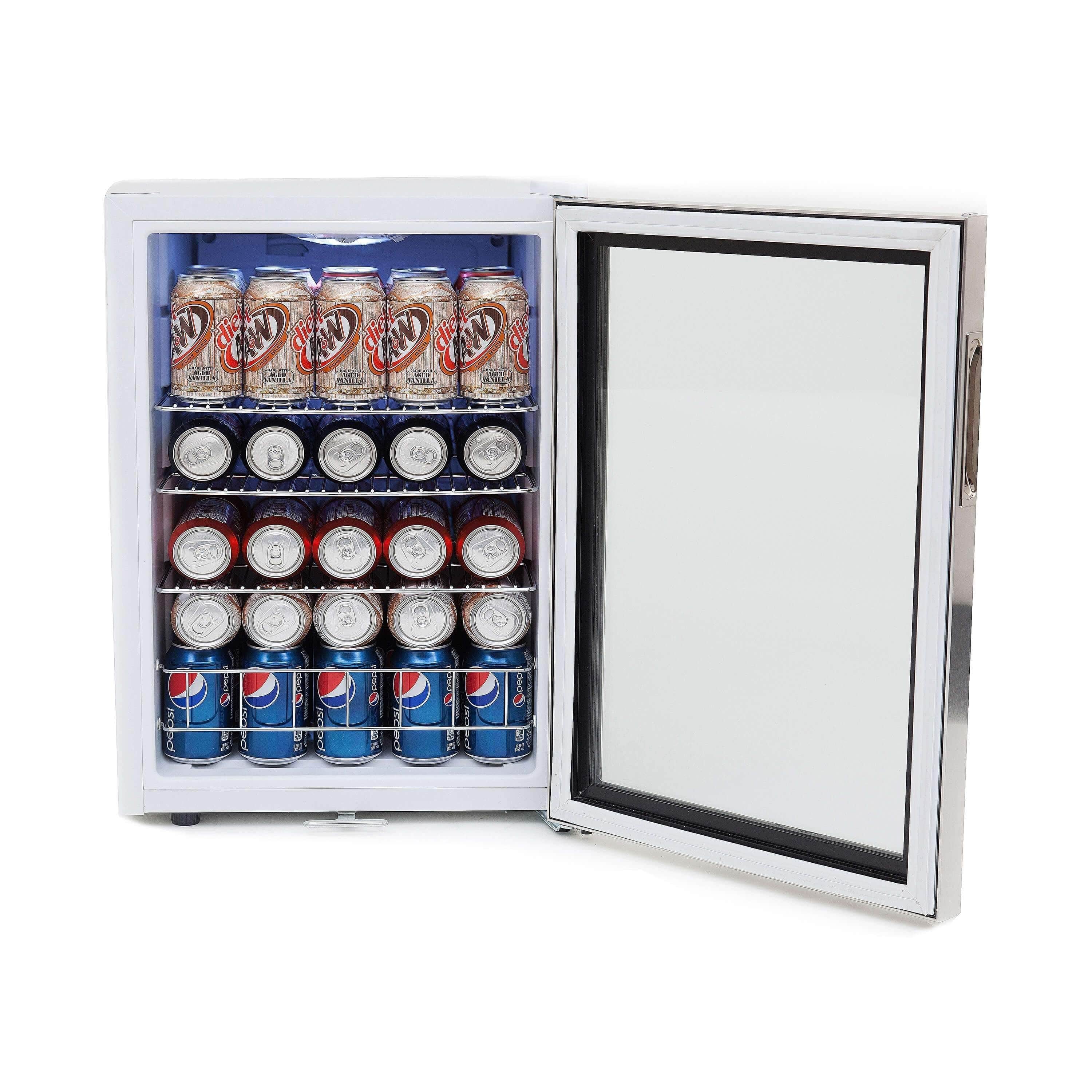 Whynter Beverage Refrigerator With Lock - Stainless Steel 90 Can Capacity BR-091WS I Luxury Appliances Direct