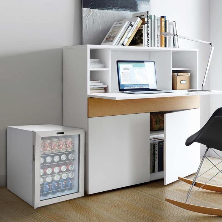 Whynter Beverage Refrigerator With Lock - Stainless Steel 90 Can Capacity BR-091WS I Luxury Appliances Direct