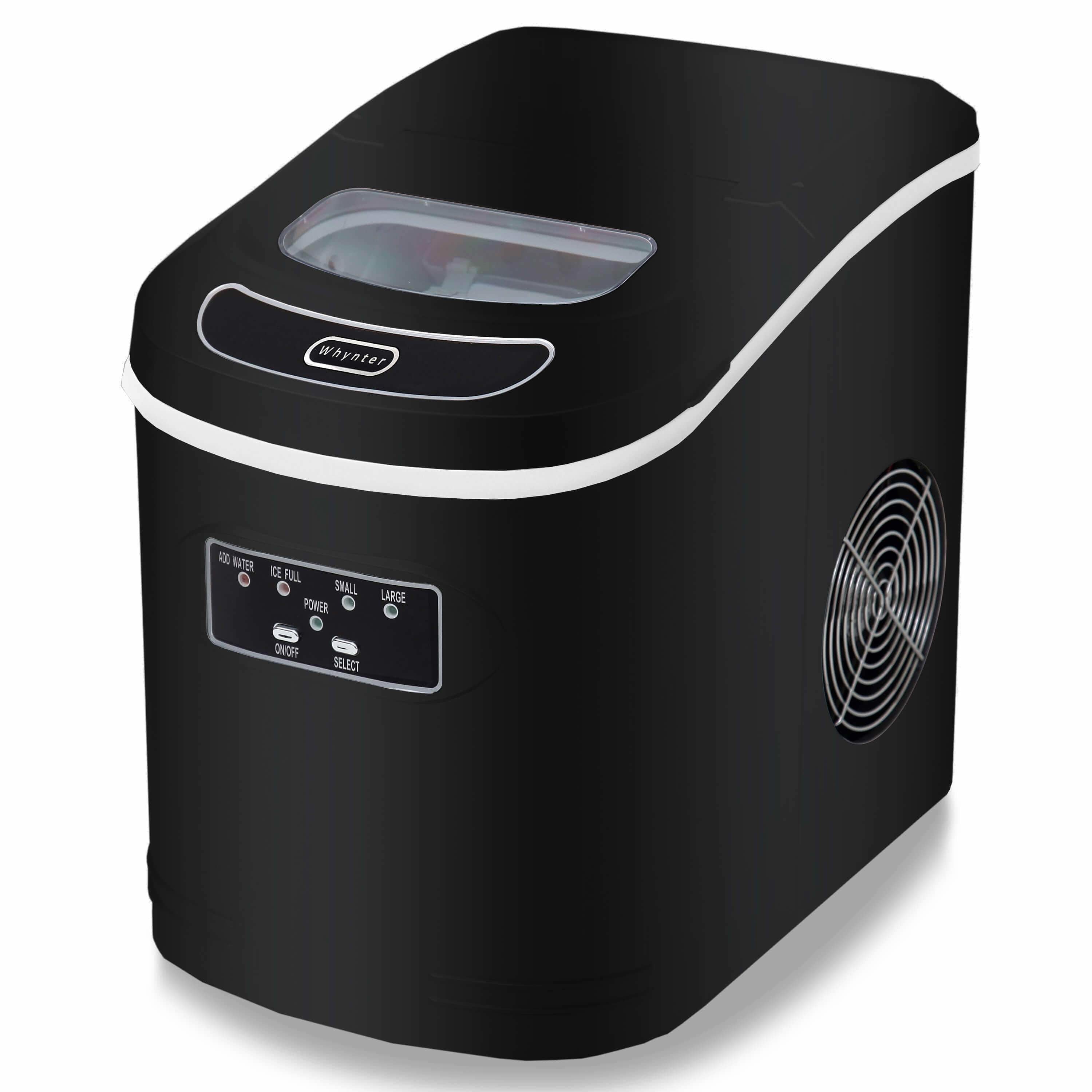 Whynter Compact Portable Ice Maker 27 lb capacity Black IMC-270MB I Luxury Appliances Direct