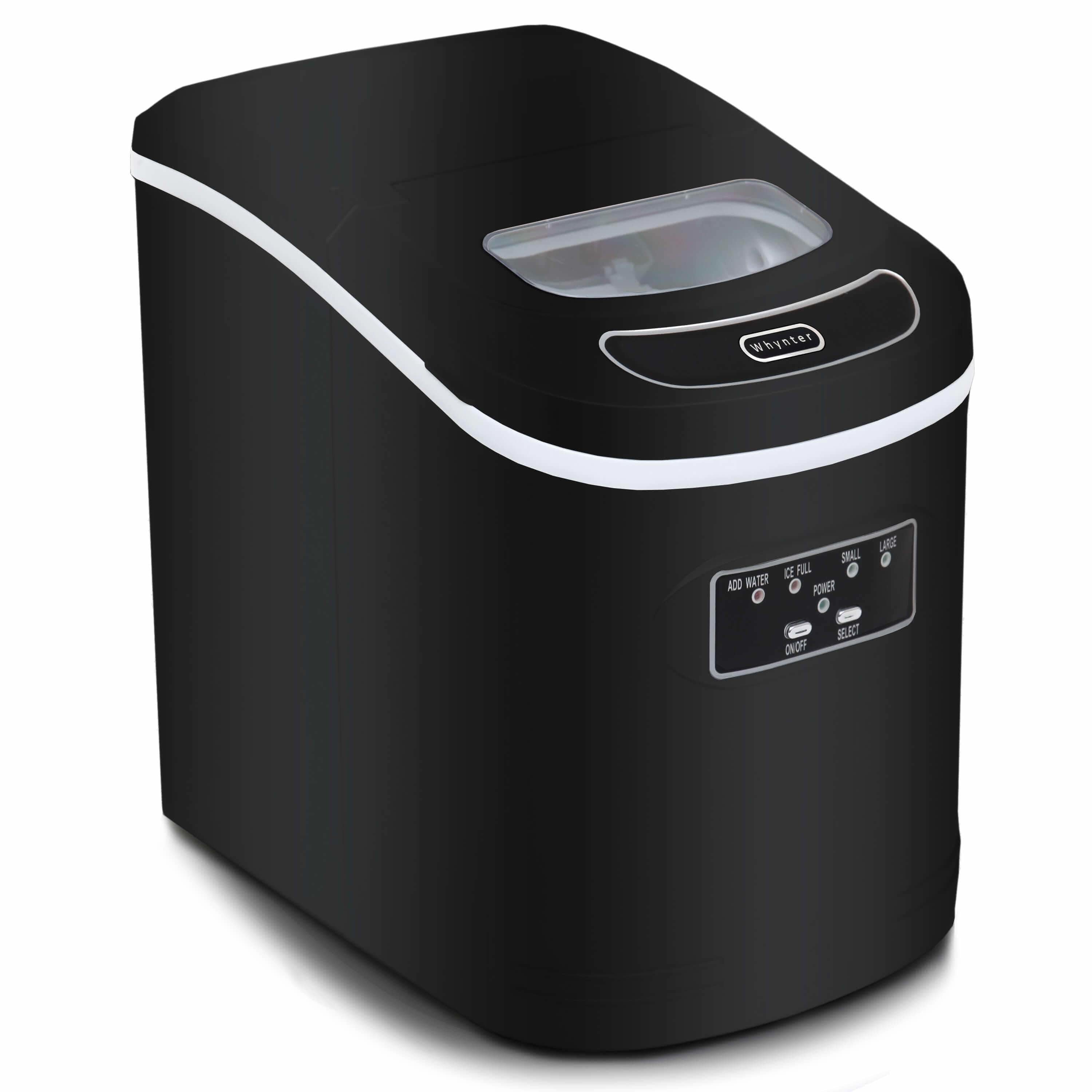 Whynter Compact Portable Ice Maker 27 lb capacity Black IMC-270MB I Luxury Appliances Direct