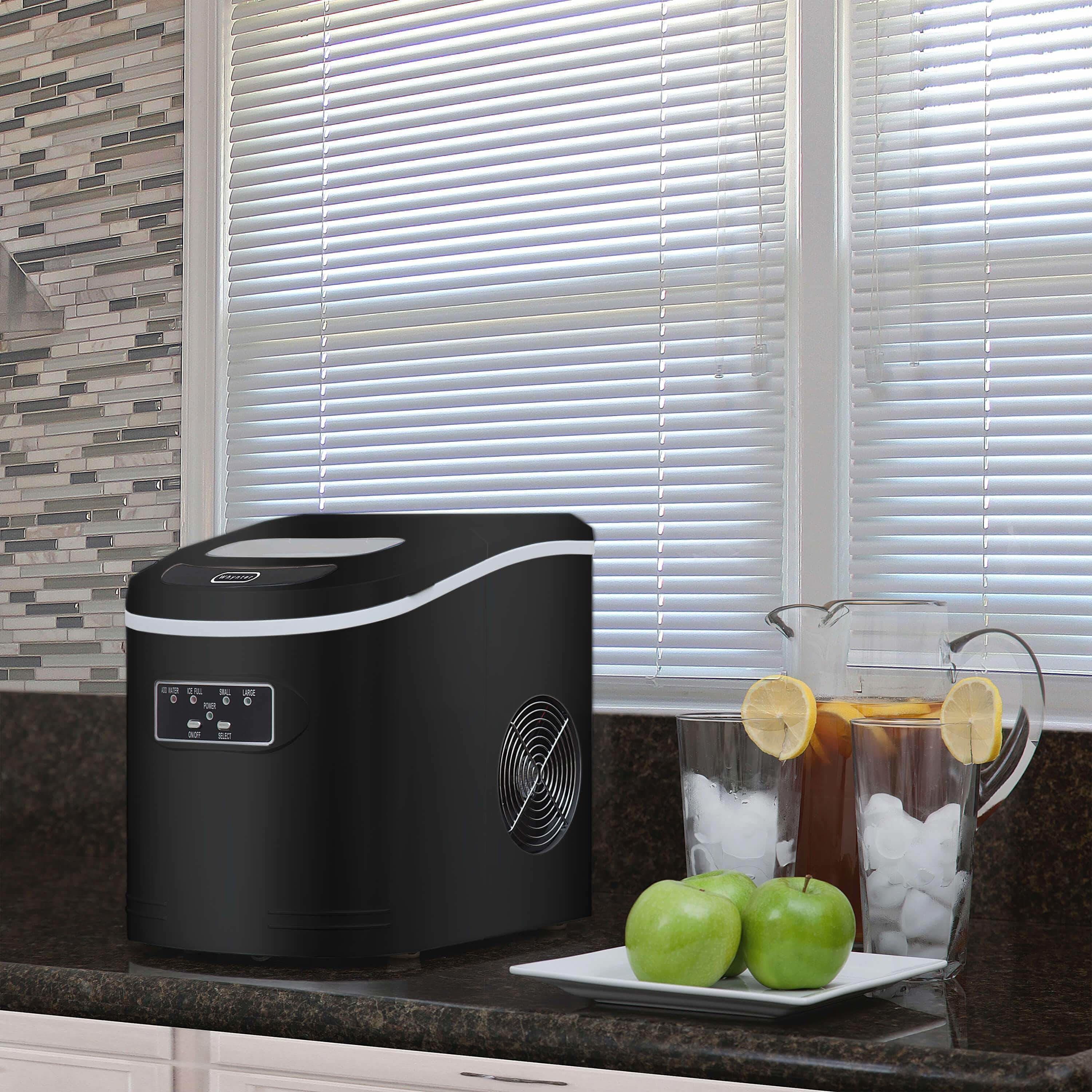 Whynter Compact Portable Ice Maker 27 lb capacity Black IMC-270MB I Luxury Appliances Direct
