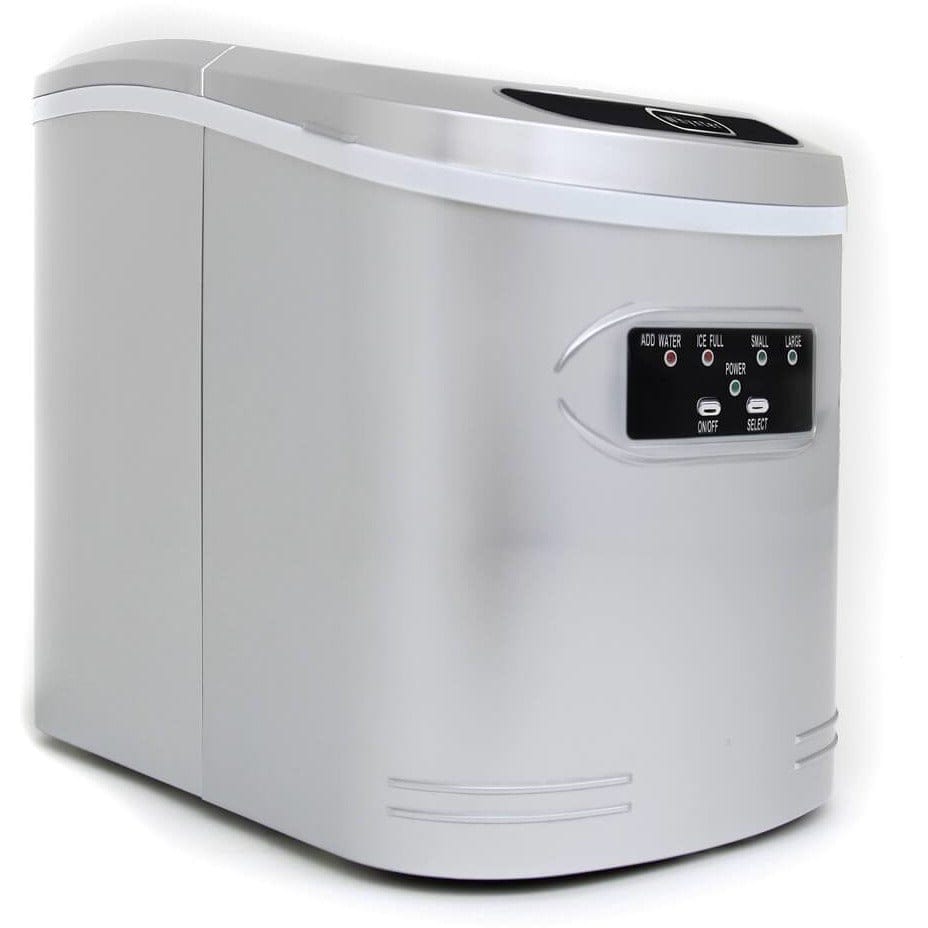 Whynter Compact Portable Ice Maker 27 lb capacity Metallic Silver IMC-270MS I Luxury Appliances Direct