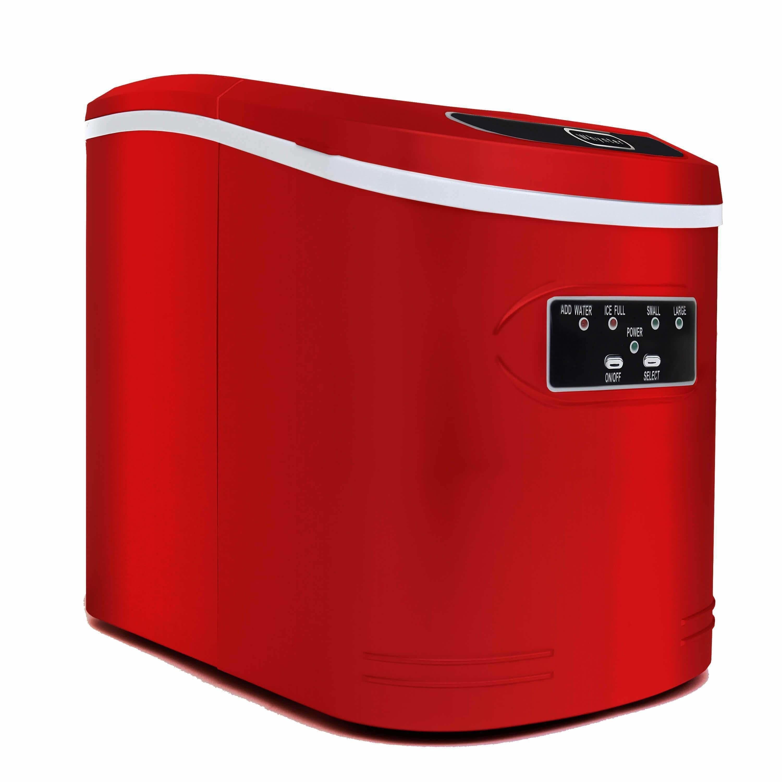 Whynter Compact Portable Ice Maker 27 lb capacity Red IMC-270MR I Luxury Appliances Direct