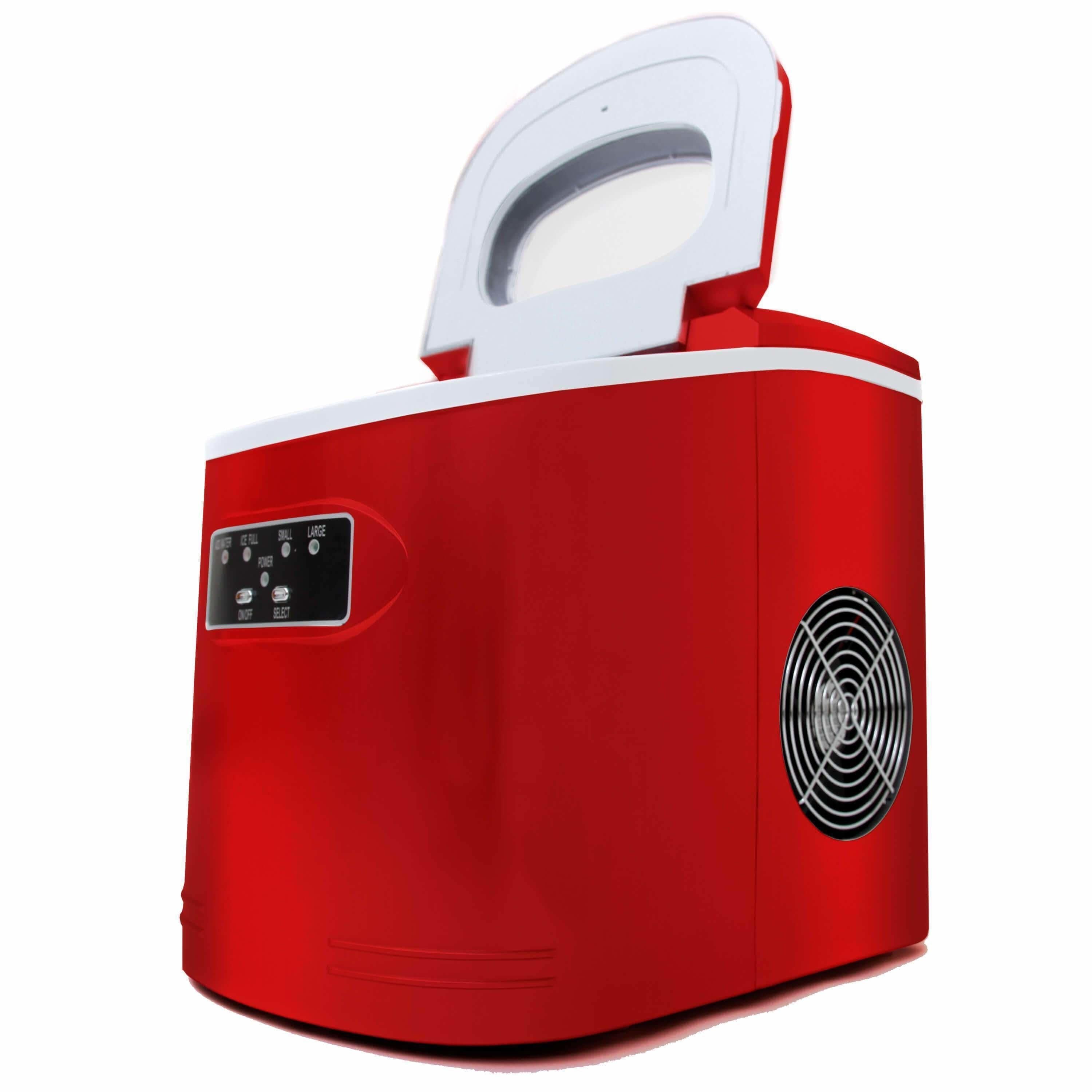Whynter Compact Portable Ice Maker 27 lb capacity Red IMC-270MR I Luxury Appliances Direct