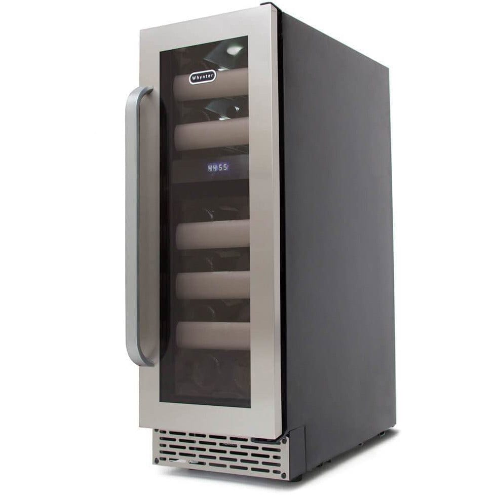 Whynter Elite 17 Bottle Seamless Stainless Steel Door Dual Zone Built-in Wine Refrigerator BWR-171DS I Luxury Appliances Direct