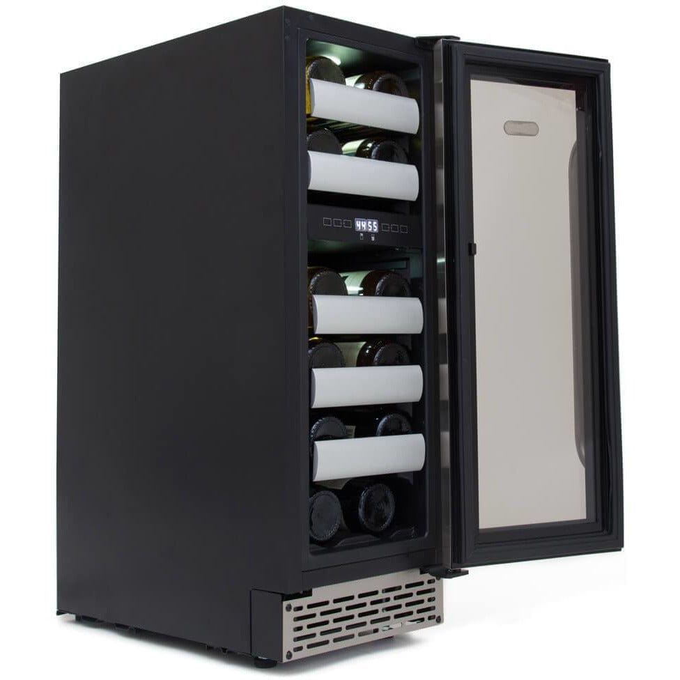 Whynter Elite 17 Bottle Seamless Stainless Steel Door Dual Zone Built-in Wine Refrigerator BWR-171DS I Luxury Appliances Direct