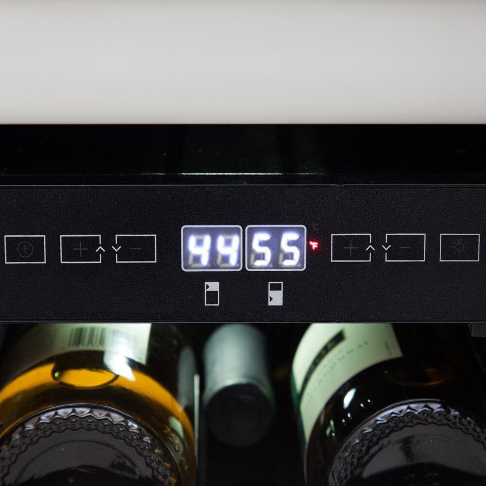 Whynter Elite 17 Bottle Seamless Stainless Steel Door Dual Zone Built-in Wine Refrigerator BWR-171DS I Luxury Appliances Direct