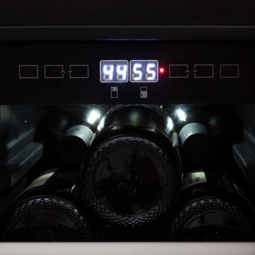 Whynter Elite 40 Bottle Seamless Stainless Steel Door Dual Zone Built-in Wine Refrigerator BWR-401DS I Luxury Appliances Direct