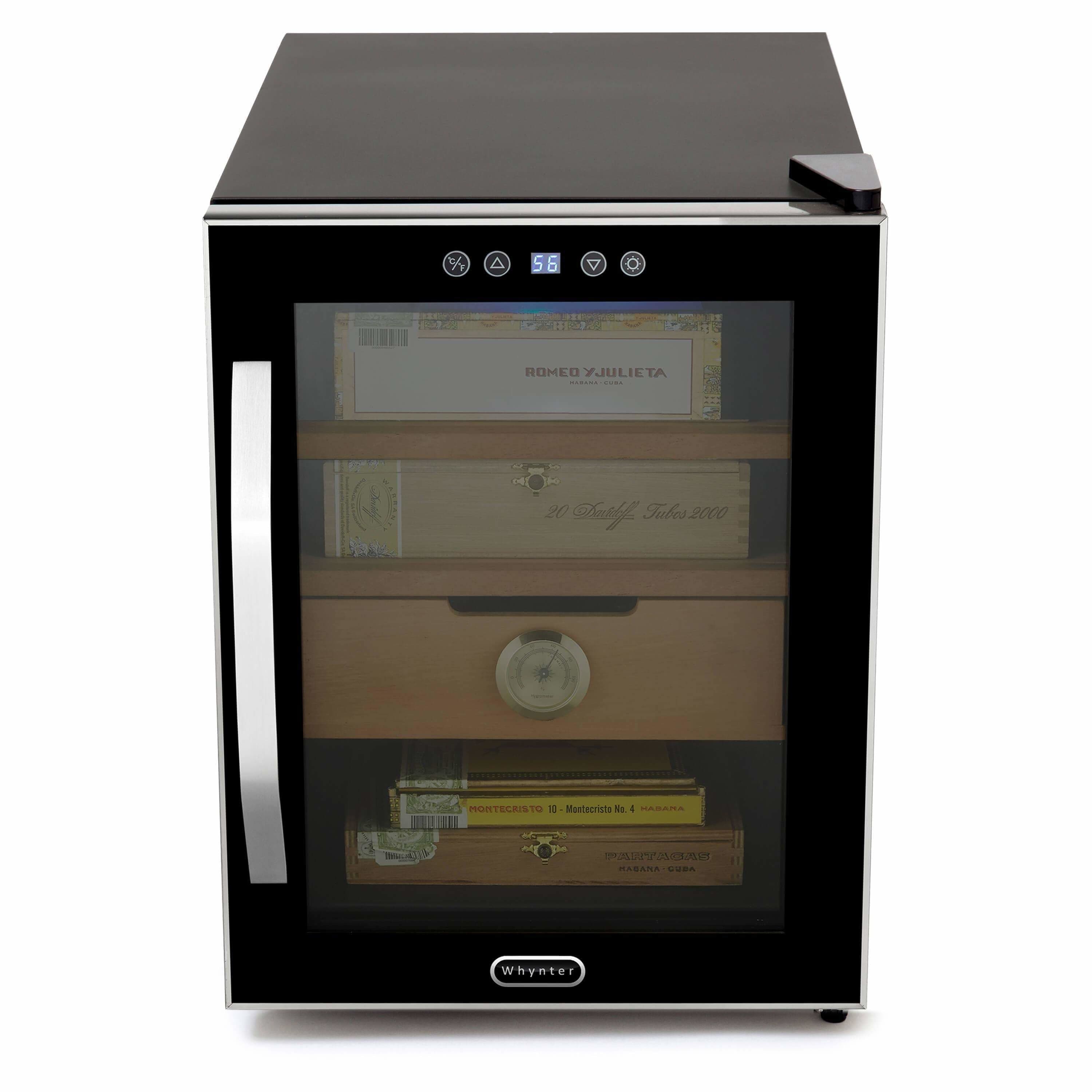 Whynter Elite Touch Control Stainless 1.2 cu.ft. Cigar Cooler Humidor CHC-122BD I Luxury Appliances Direct