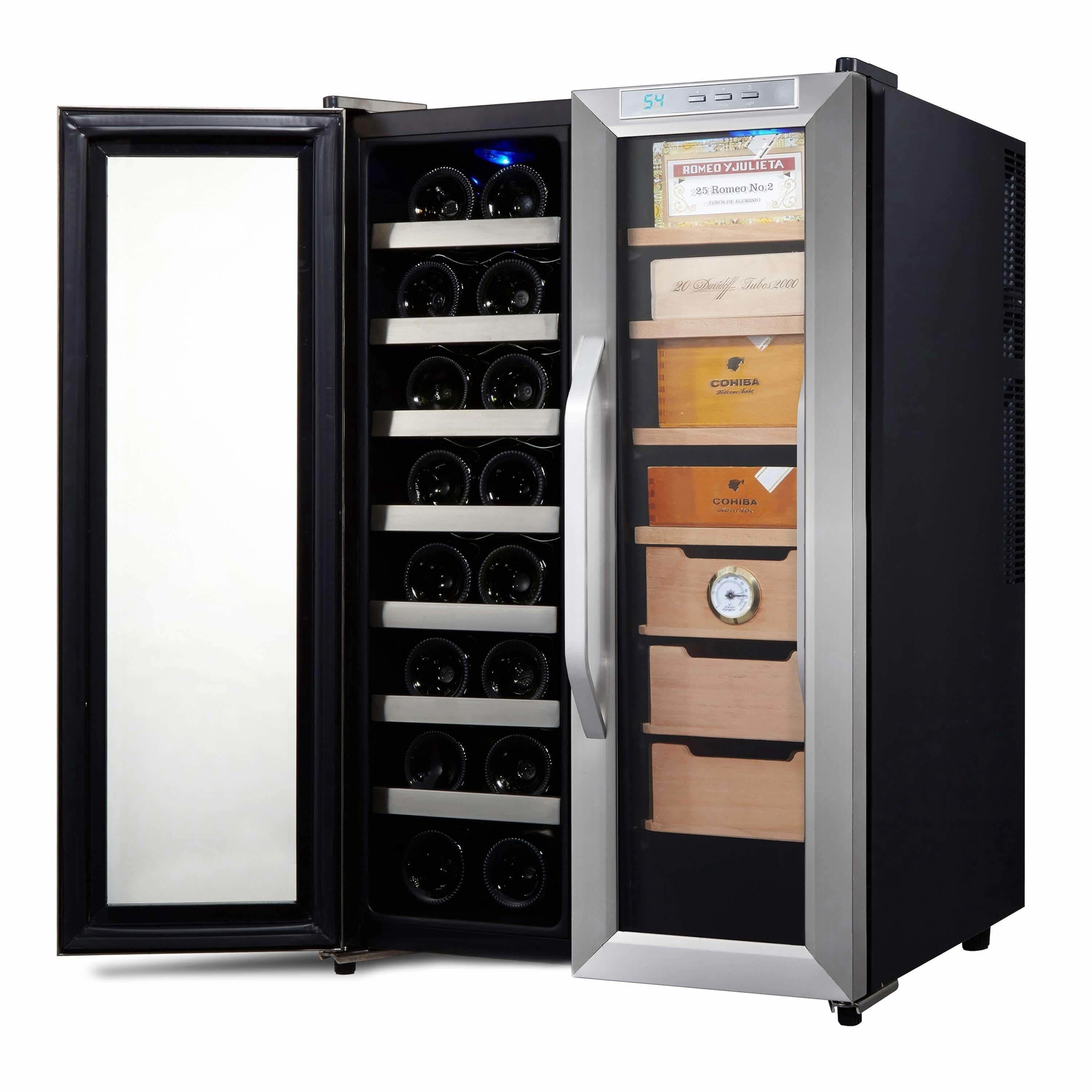 Whynter Freestanding 3.6 cu. ft. Wine Cooler and Cigar Humidor Center CWC-351DD Discontinued I Luxury Appliances Direct