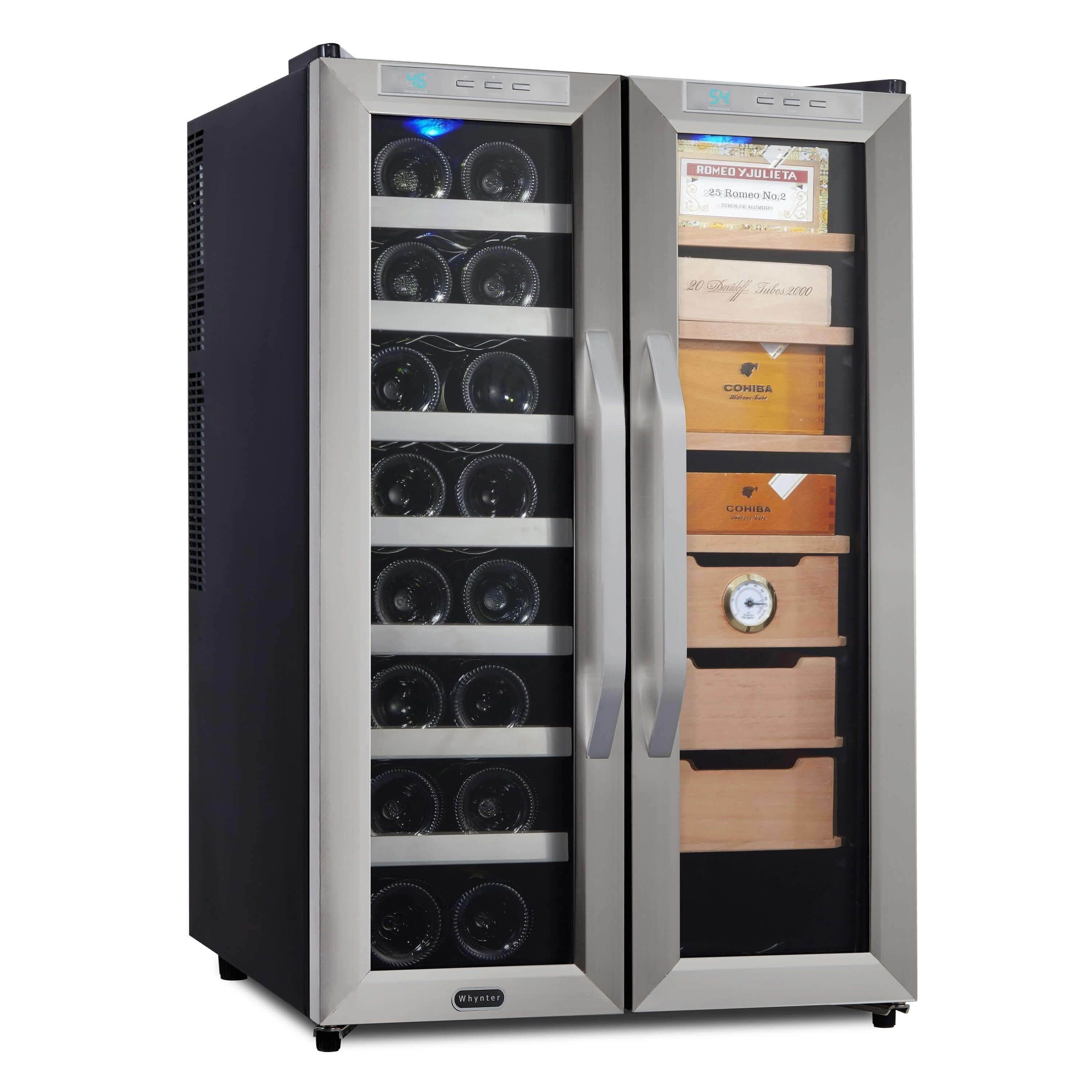 Whynter Freestanding 3.6 cu. ft. Wine Cooler and Cigar Humidor Center CWC-351DD Discontinued I Luxury Appliances Direct
