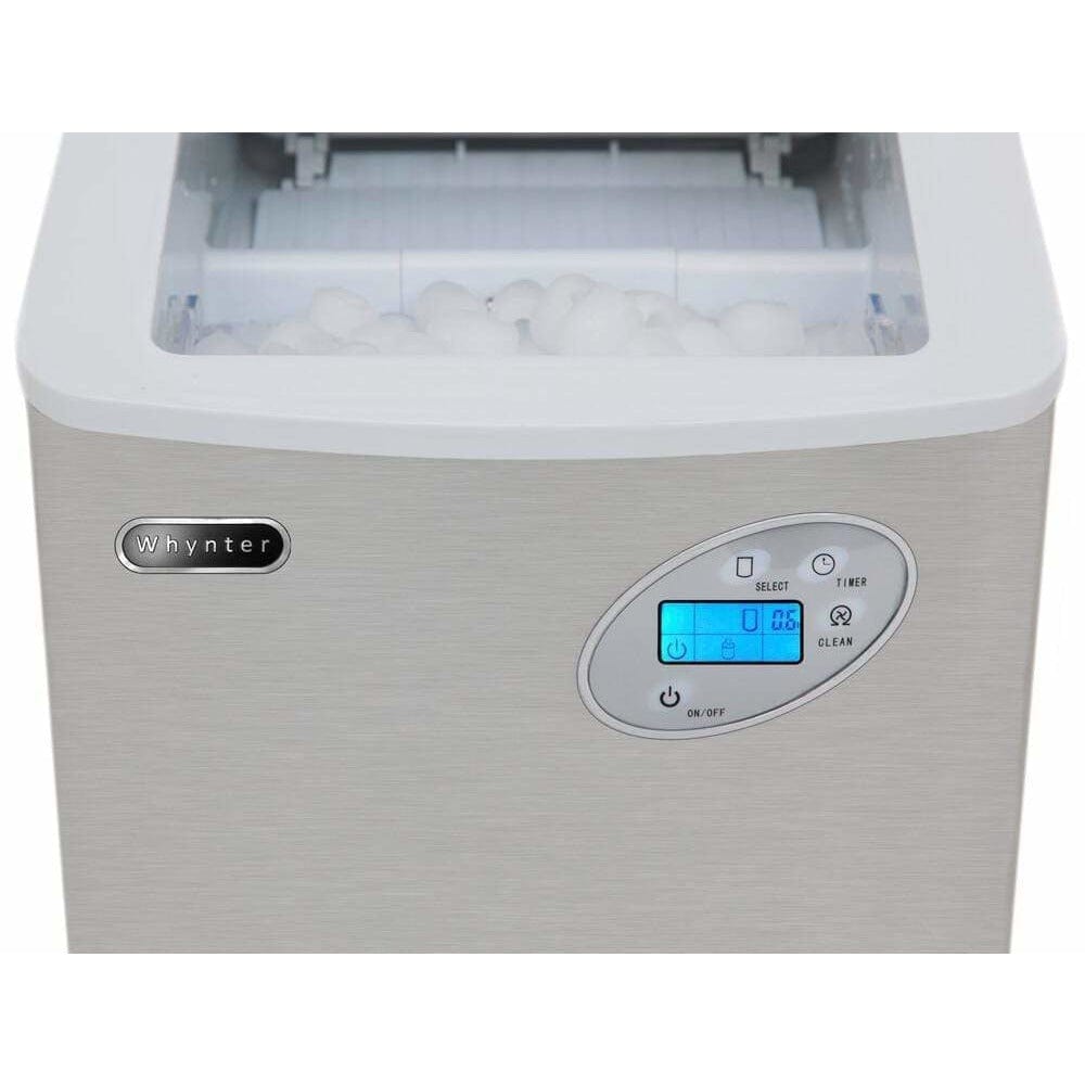Whynter Portable Ice Maker 49 lb capacity Stainless Steel IMC-490SS I Luxury Appliances Direct