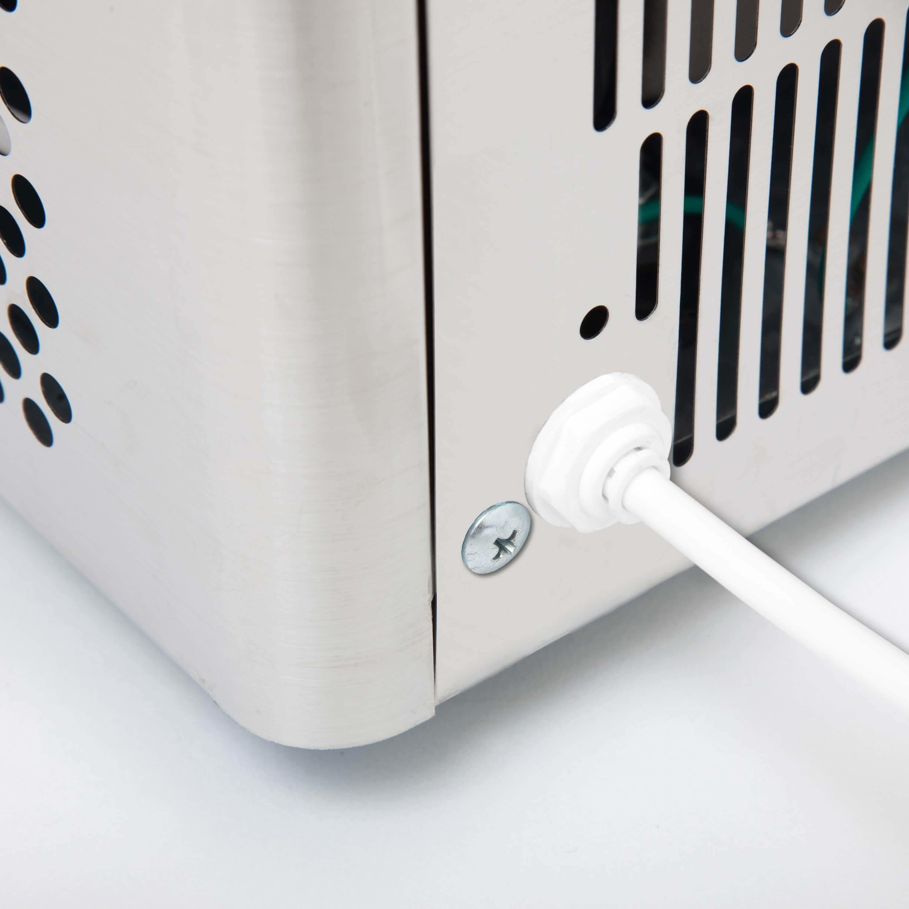 Whynter Portable Ice Maker with 49lb Capacity Stainless Steel with Water Connection IMC-491DC I Luxury Appliances Direct