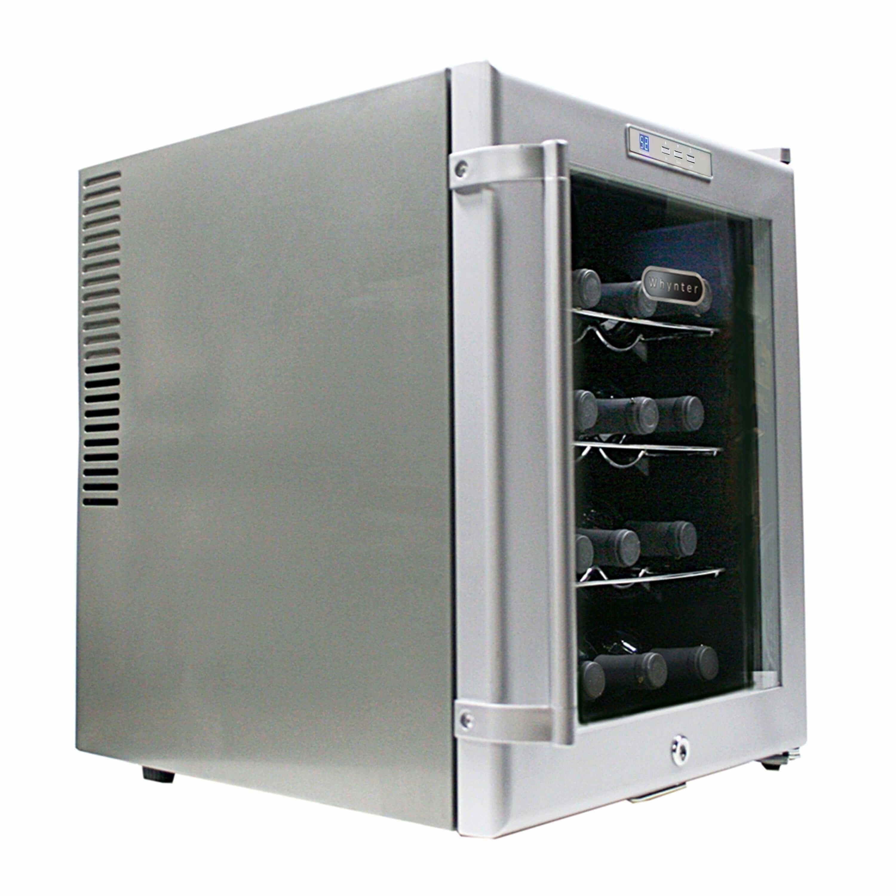 Whynter SNO 16 Bottles Wine Cooler - Platinum with lock WC-16S I Luxury Appliances Direct