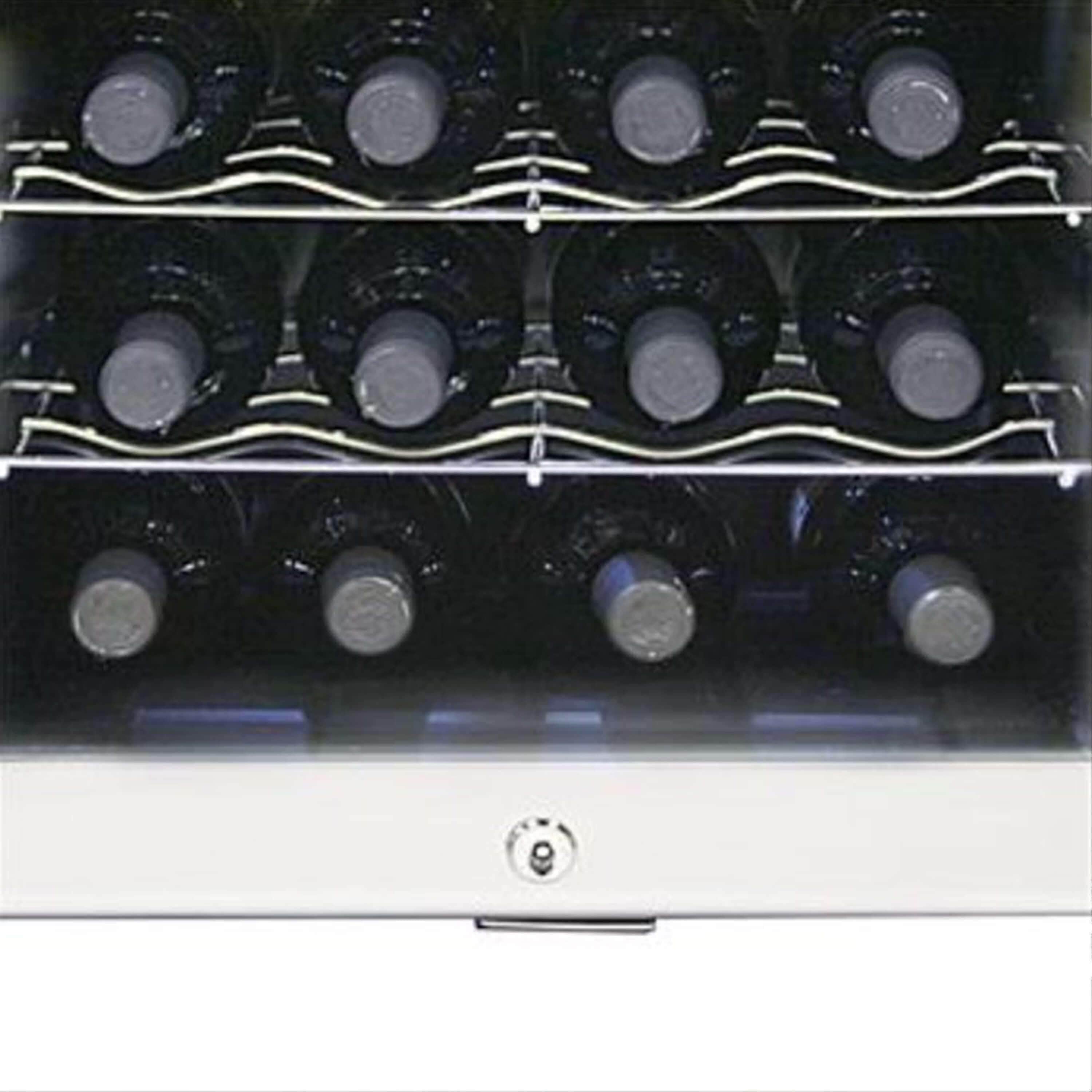 Whynter SNO 16 Bottles Wine Cooler - Platinum with lock WC-16S I Luxury Appliances Direct