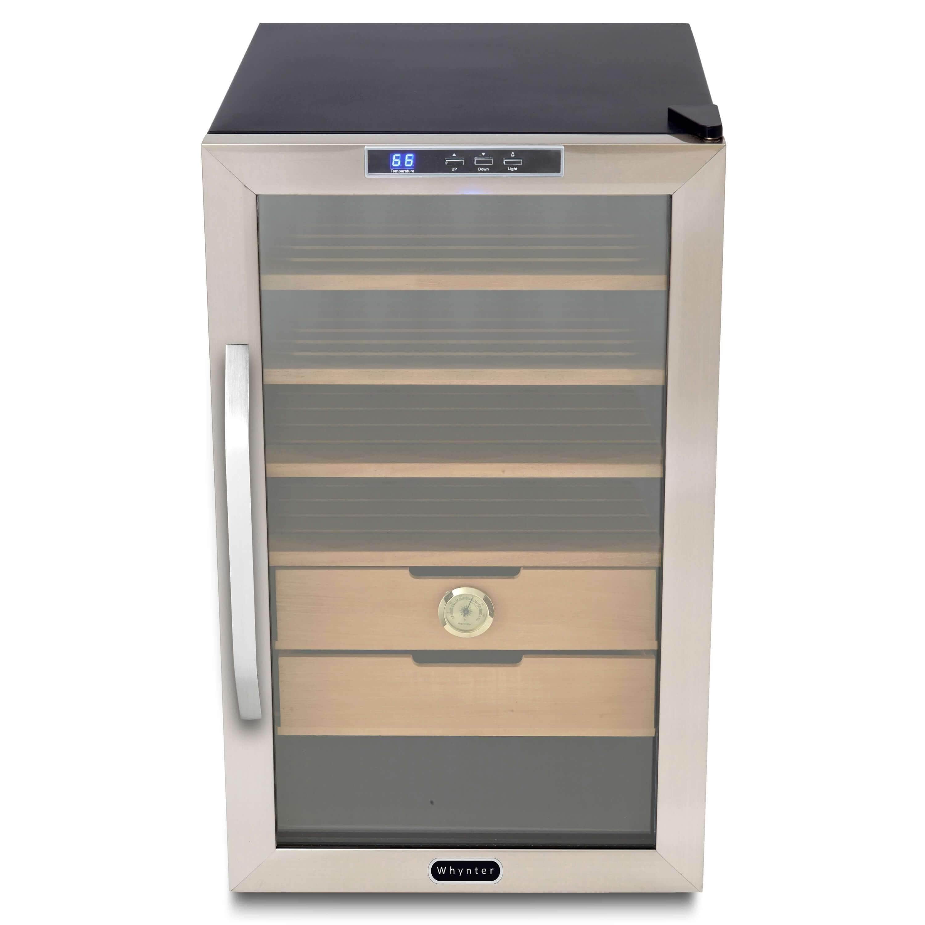 Whynter Stainless Steel 2.5 cu. ft. Cigar Cooler Humidor CHC-251S I Luxury Appliances Direct