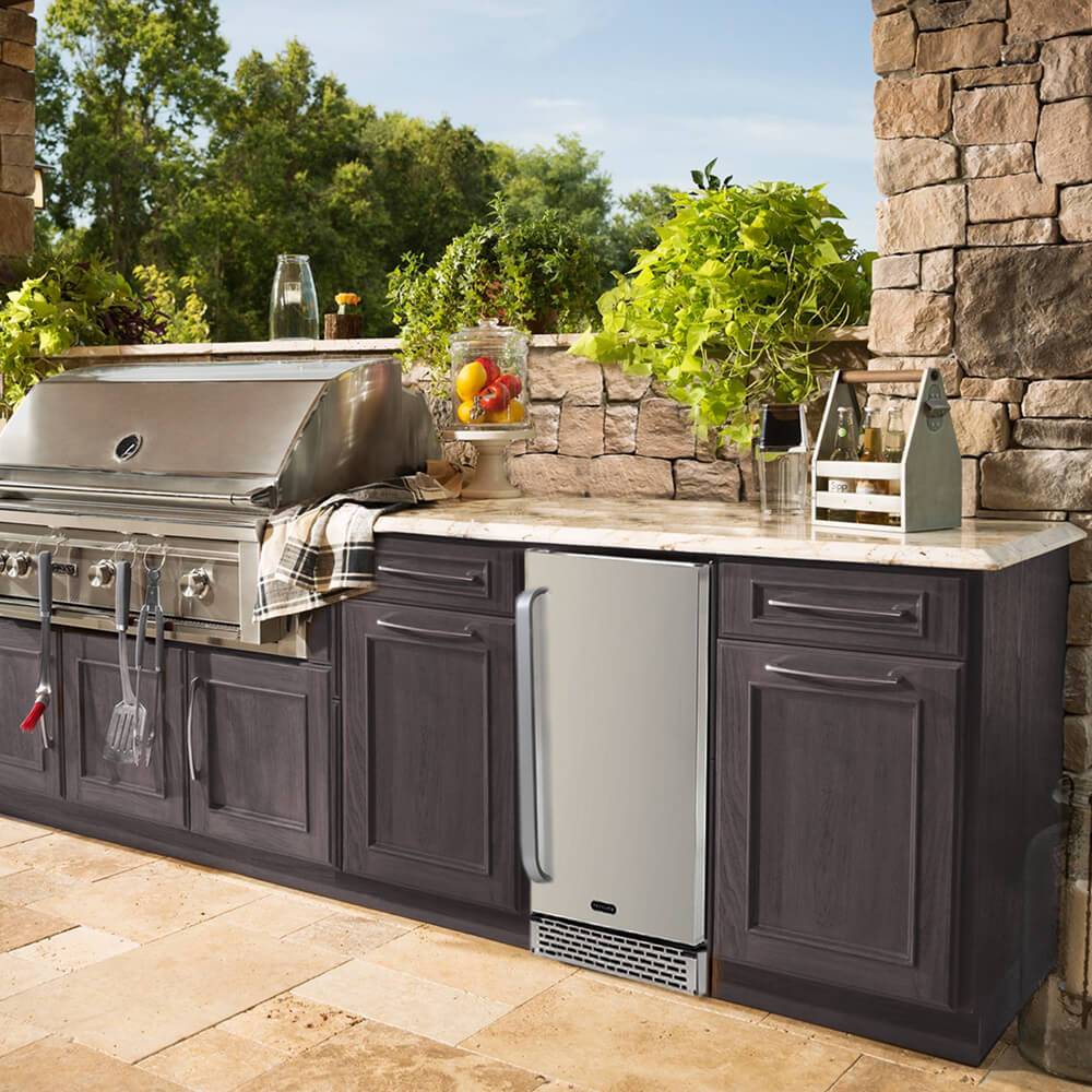 Whynter Stainless Steel 3.0 cu. ft. Indoor/Outdoor Beverage Fridge BOR-326FS I Luxury Appliances Direct