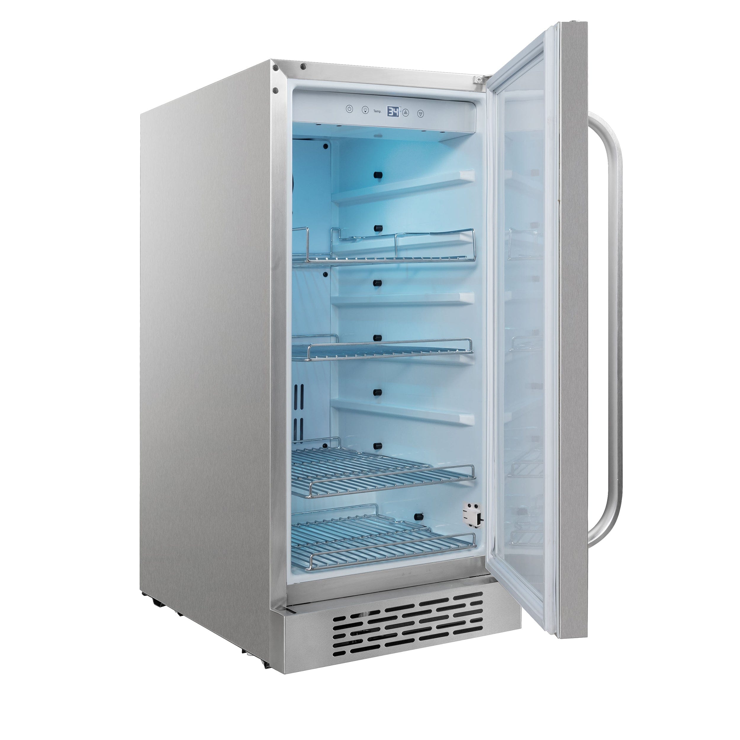 Whynter Stainless Steel 3.0 cu. ft. Indoor/Outdoor Beverage Fridge BOR-326FS I Luxury Appliances Direct