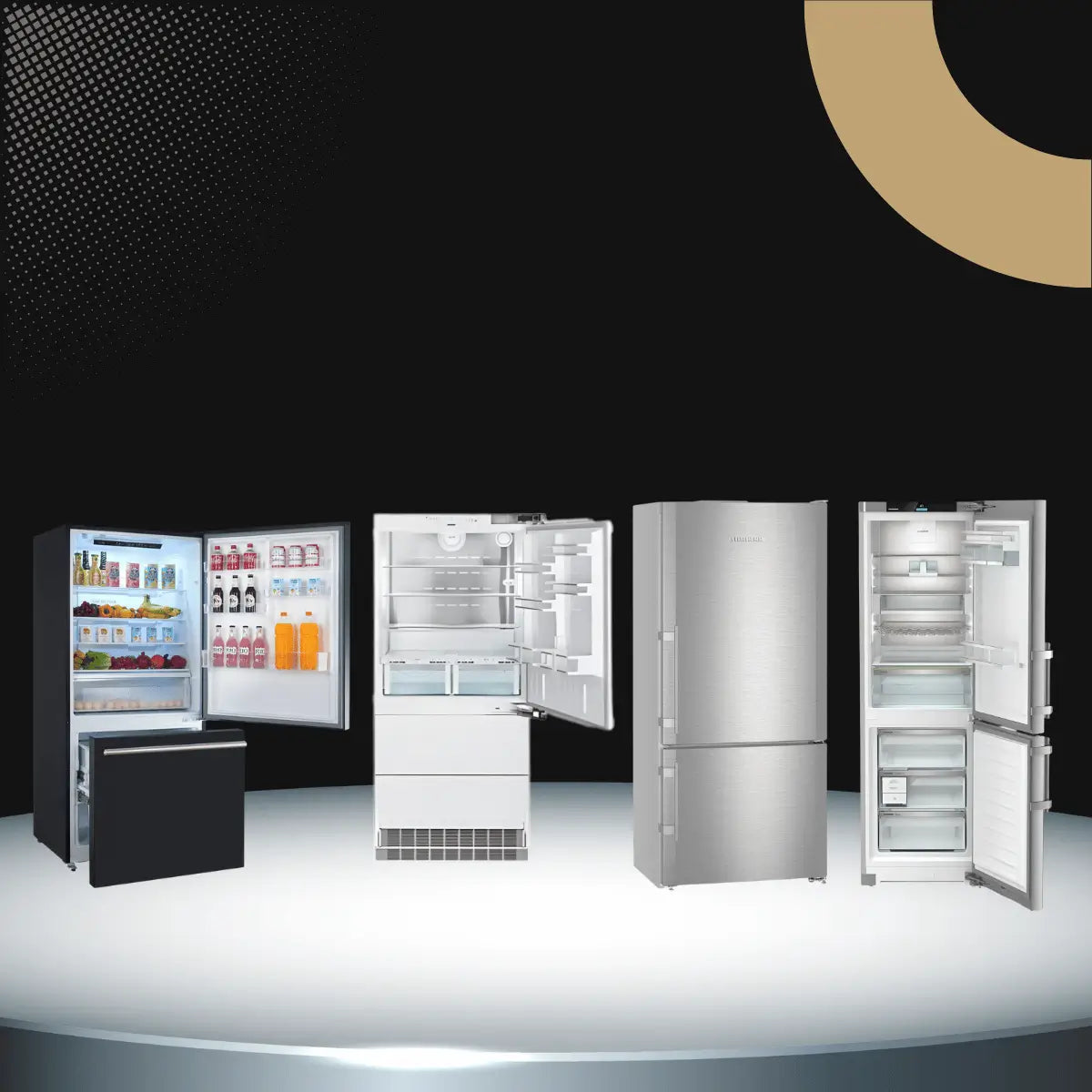 Bottom freezer refrigerators collection featuring modern refrigerators with lower freezer drawers, adjustable shelves, and spacious fresh food storage