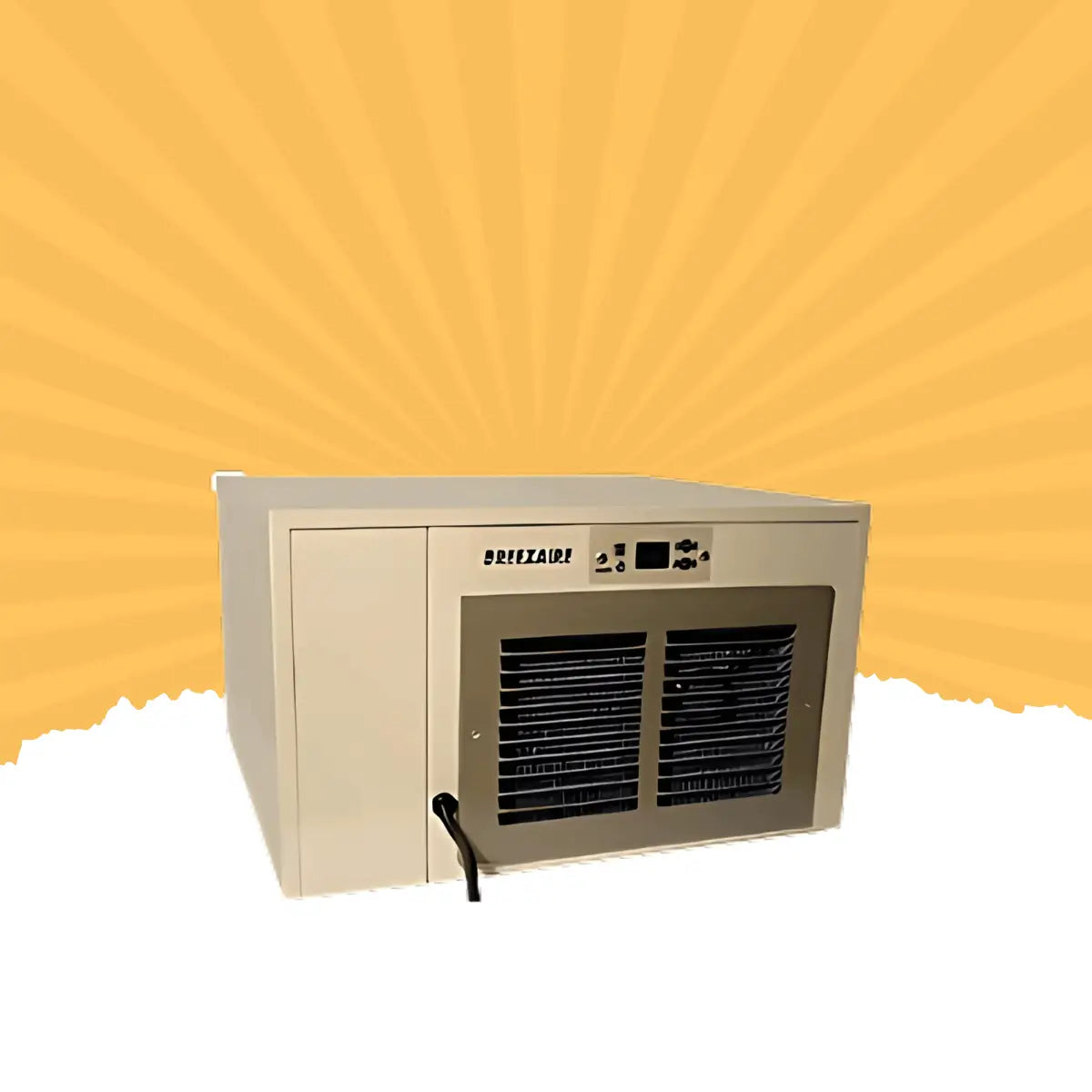 Breezaire wine cabinet cooling unit collections with front ventilation grille and digital control panel for compact wine storage systems