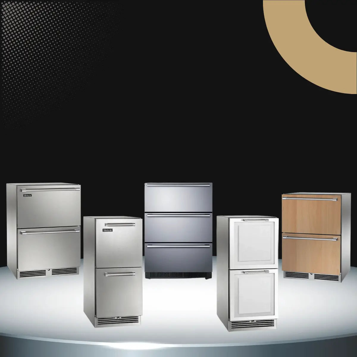 Drawer refrigerators collection featuring stainless steel and panel-ready undercounter refrigerator drawers for modern kitchens and built-in cabinetry