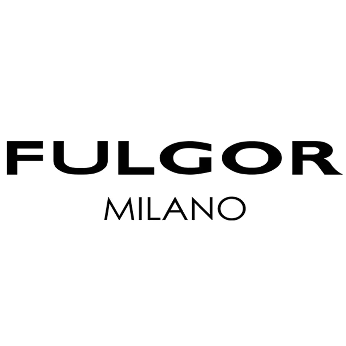 Fulgor Milano logo with bold black FULGOR text above smaller MILANO lettering on a light gray background.