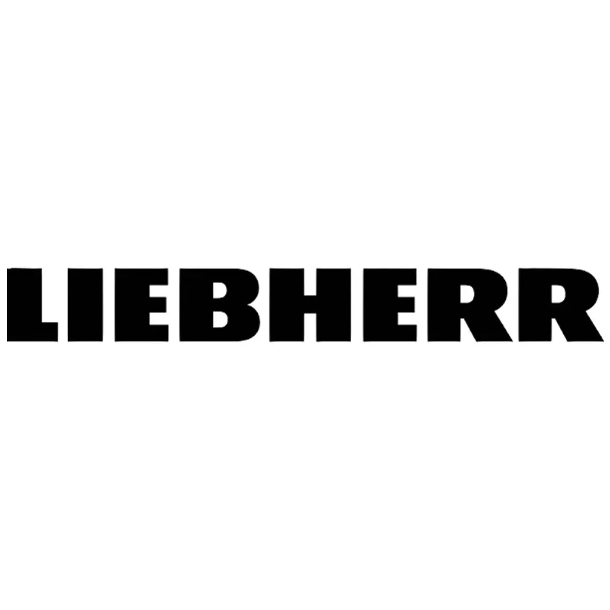 Liebherr logo in bold black uppercase block letters on a light gray background.