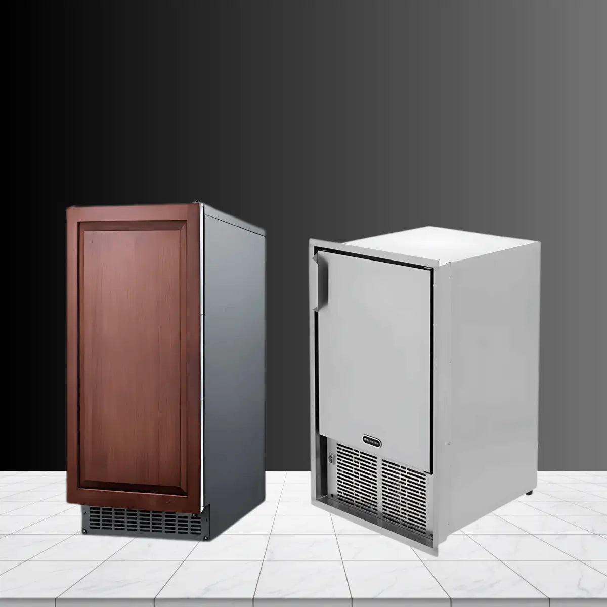 Residential appliance collection featuring built-in stainless steel single and double ovens with digital controls and modern glass doors for home kitchens.