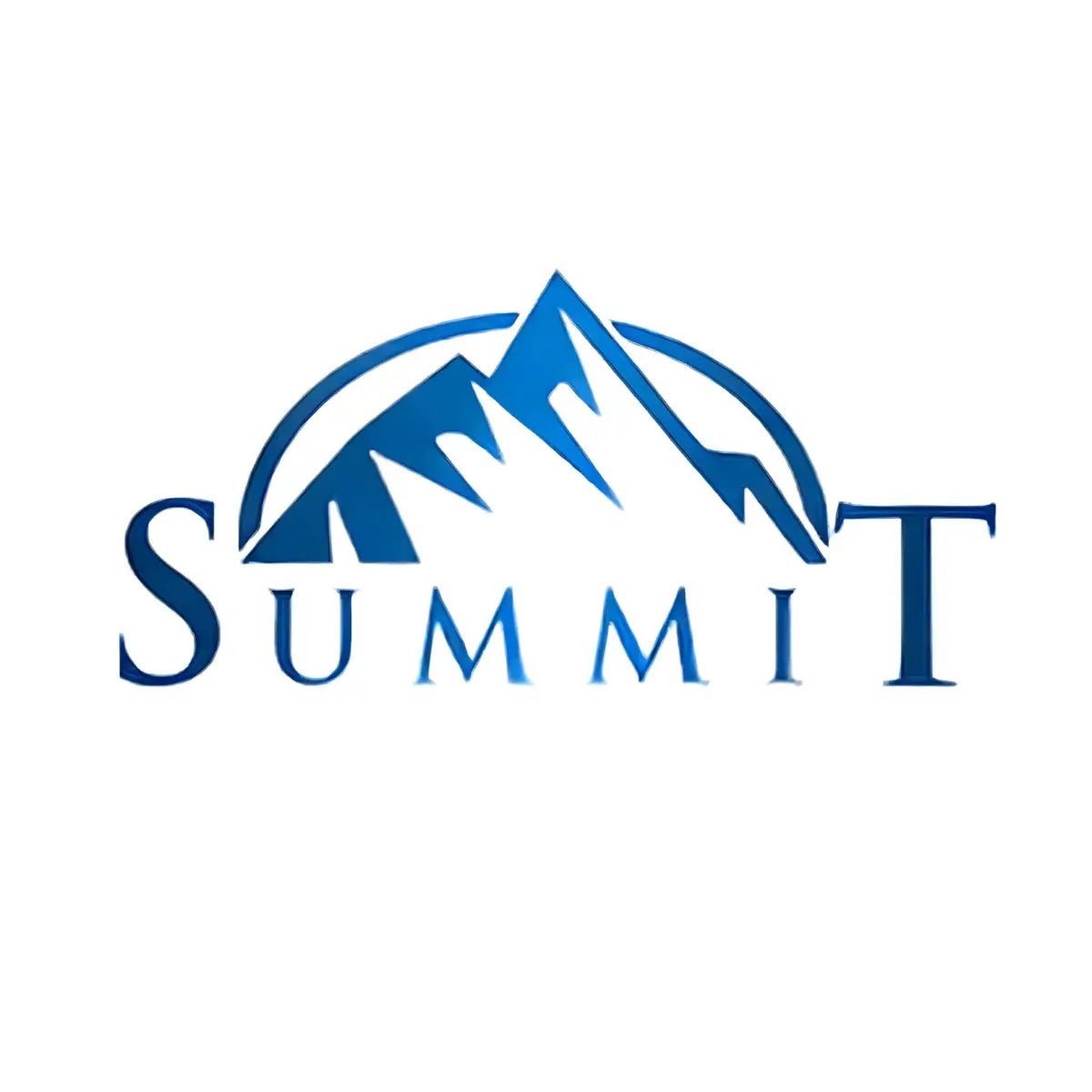 Summit logo with blue mountain graphic above bold uppercase SUMMIT text on a light gray background.