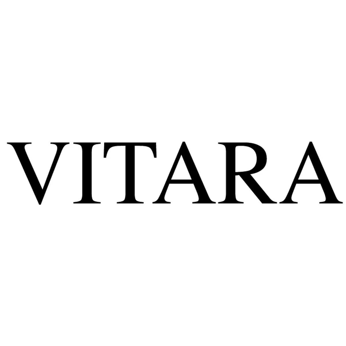 Vitara logo in bold uppercase black serif letters on a light gray background.