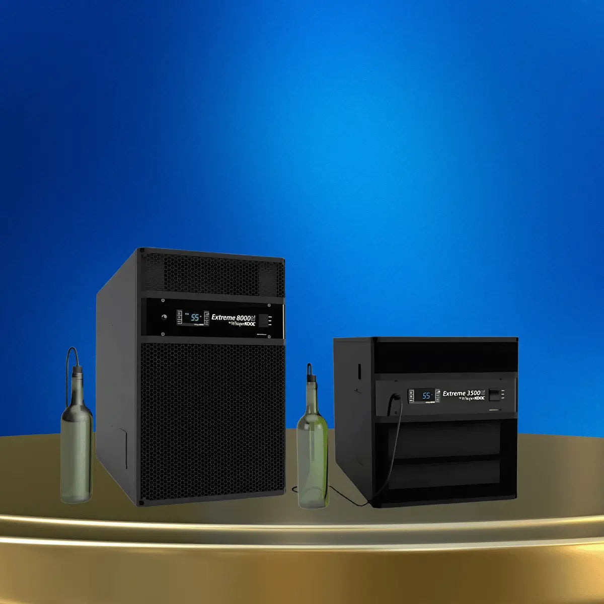 WhisperKOOL Extreme ti self-contained wine cellar cooling units including Extreme 8000ti and 3500ti with digital temperature control
