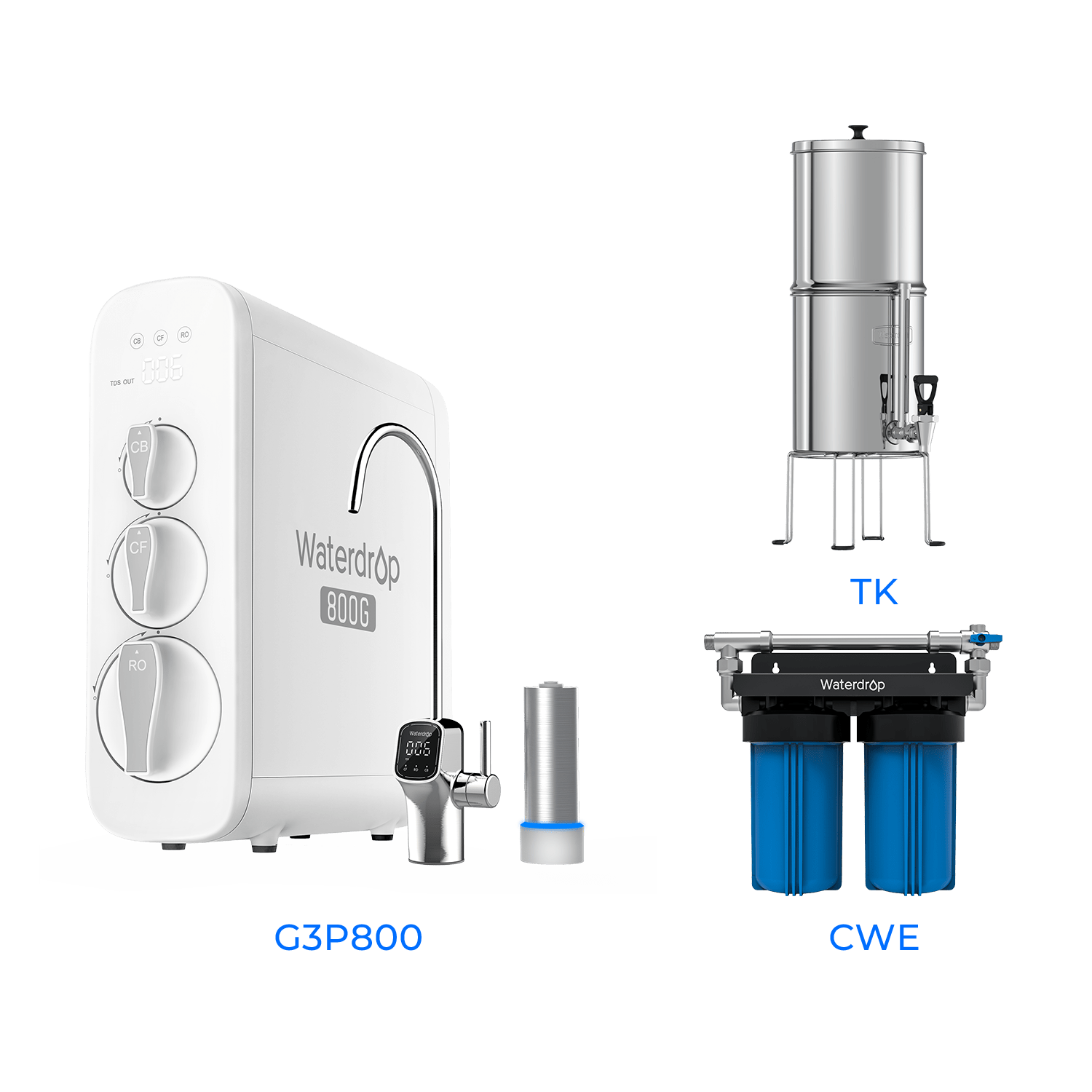 800 GPD Tankless RO System with UV Sterilizing Light - Waterdrop G3P800 Bundles Water Filters Luxury Appliances Direct