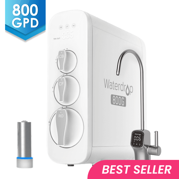 800 GPD Tankless RO System with UV Sterilizing Light - Waterdrop G3P800 Bundles Water Filters WD-G3P800-W-FC Luxury Appliances Direct