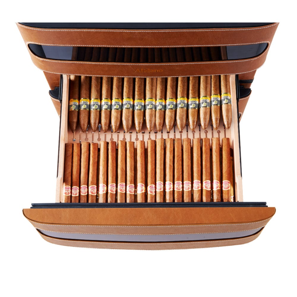 Afidano 250 Cigars Leather Series Cigar Humidor JC-50A Cigar Humidors JC-50A Luxury Appliances Direct