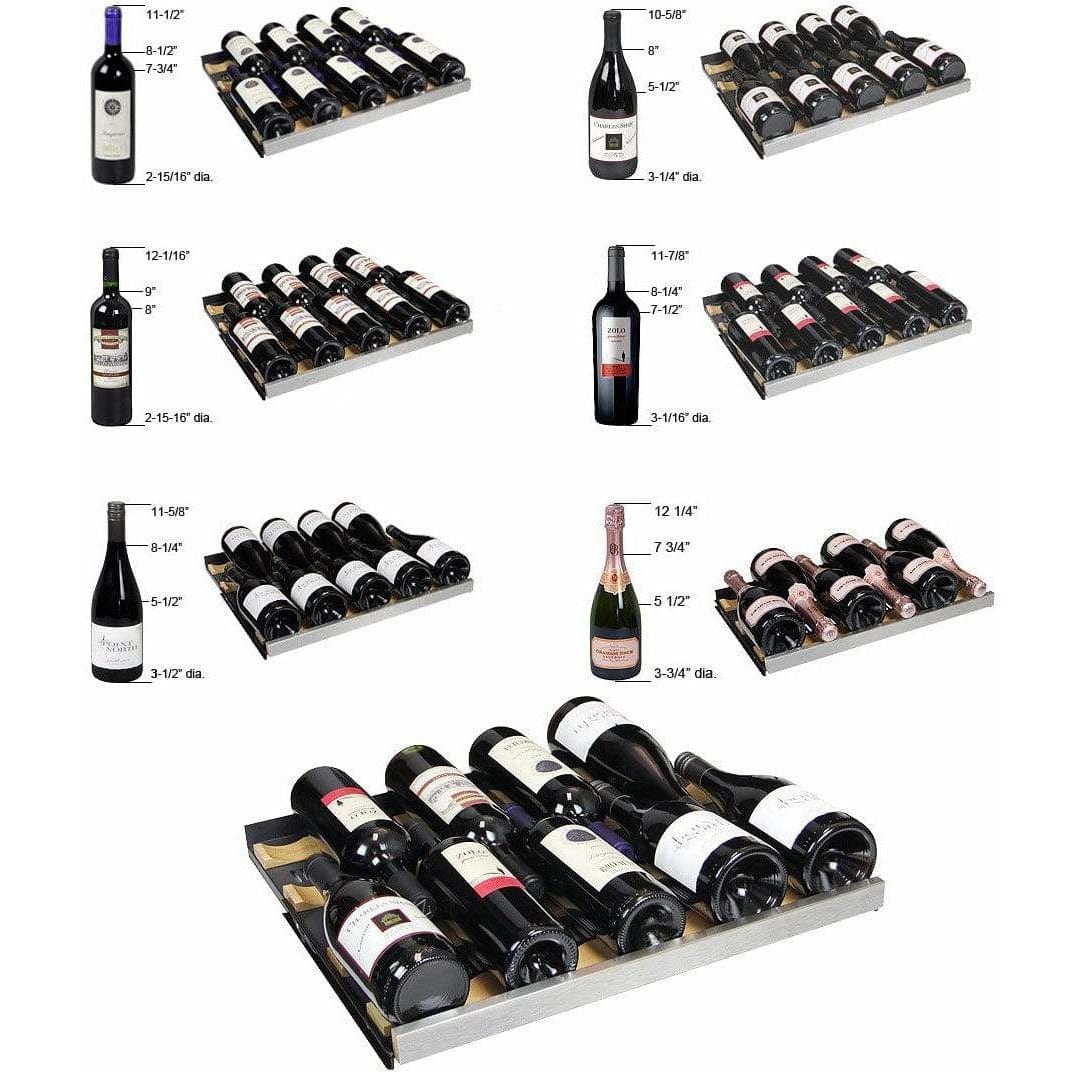 Allavino FlexCount 112 Bottle Three-Zone Wine Fridge 3Z-VSWR5656-SST Wine Coolers 3Z-VSWR5656-SST Luxury Appliances Direct