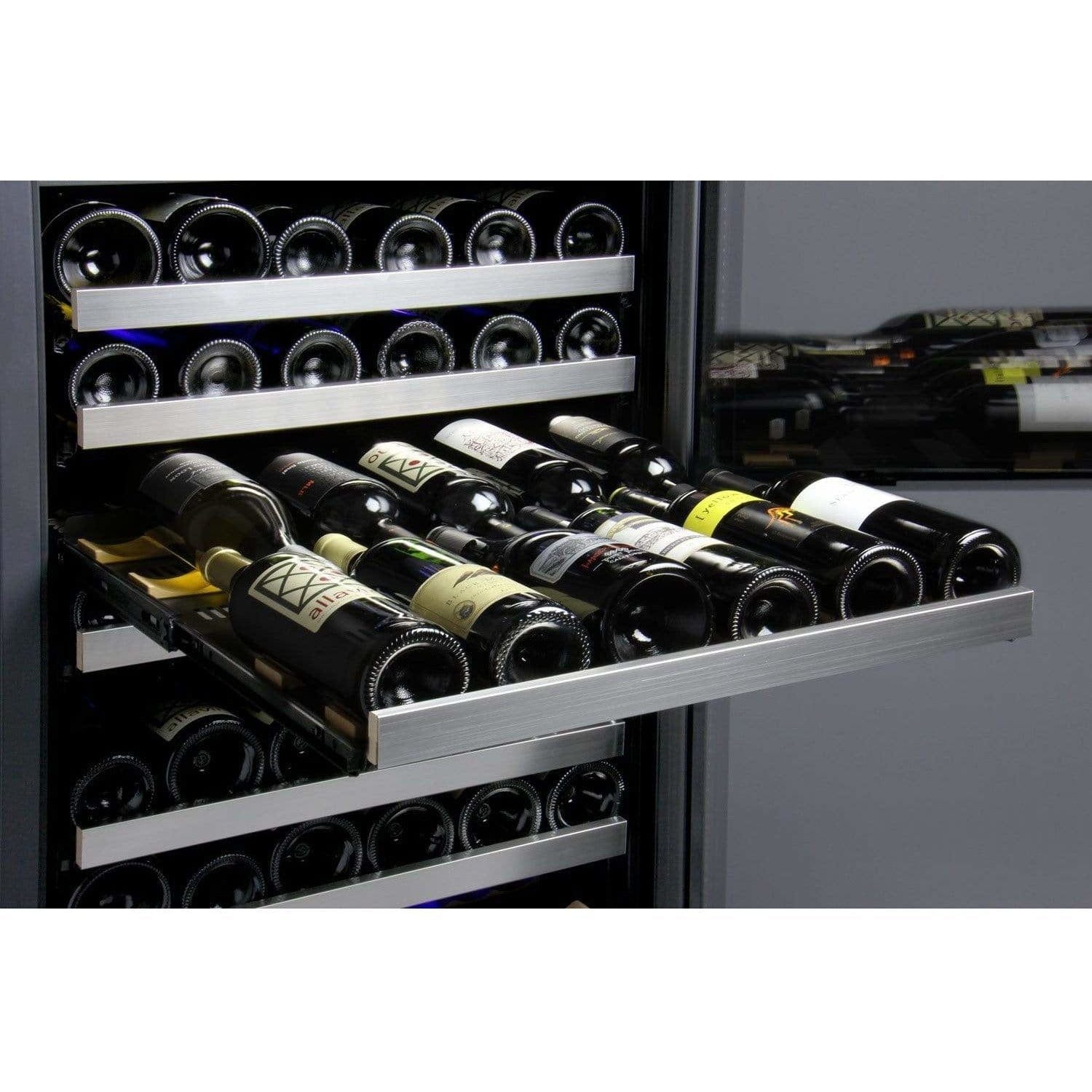 Allavino FlexCount 121 Bottle Dual Zone Left Hinge Wine Fridge VSWR121-2SSLN Wine Coolers VSWR121-2SSLN Luxury Appliances Direct