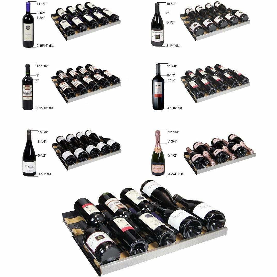 Allavino FlexCount 121 Bottle Two Zone Right Hinge Wine Fridge VSWR121-2SSRN Wine Coolers VSWR121-2SSRN Luxury Appliances Direct