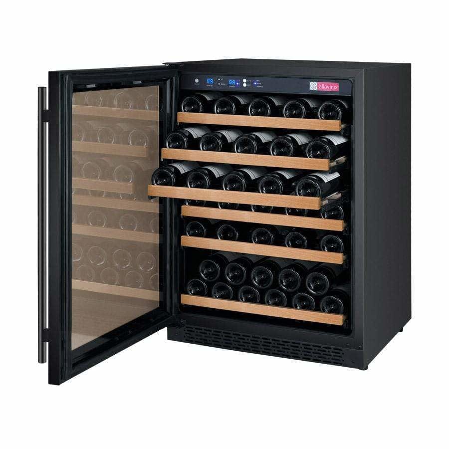 Allavino FlexCount 56 Bottle Single Zone Black Left Hinge Wine Fridge VSWR56-1BWLN Wine Coolers VSWR56-1BWLN Luxury Appliances Direct