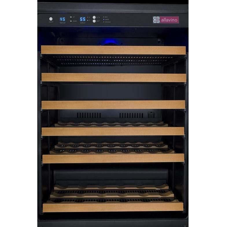 Allavino FlexCount 56 Bottle Single Zone Black Left Hinge Wine Fridge VSWR56-1BWLN Wine Coolers VSWR56-1BWLN Luxury Appliances Direct